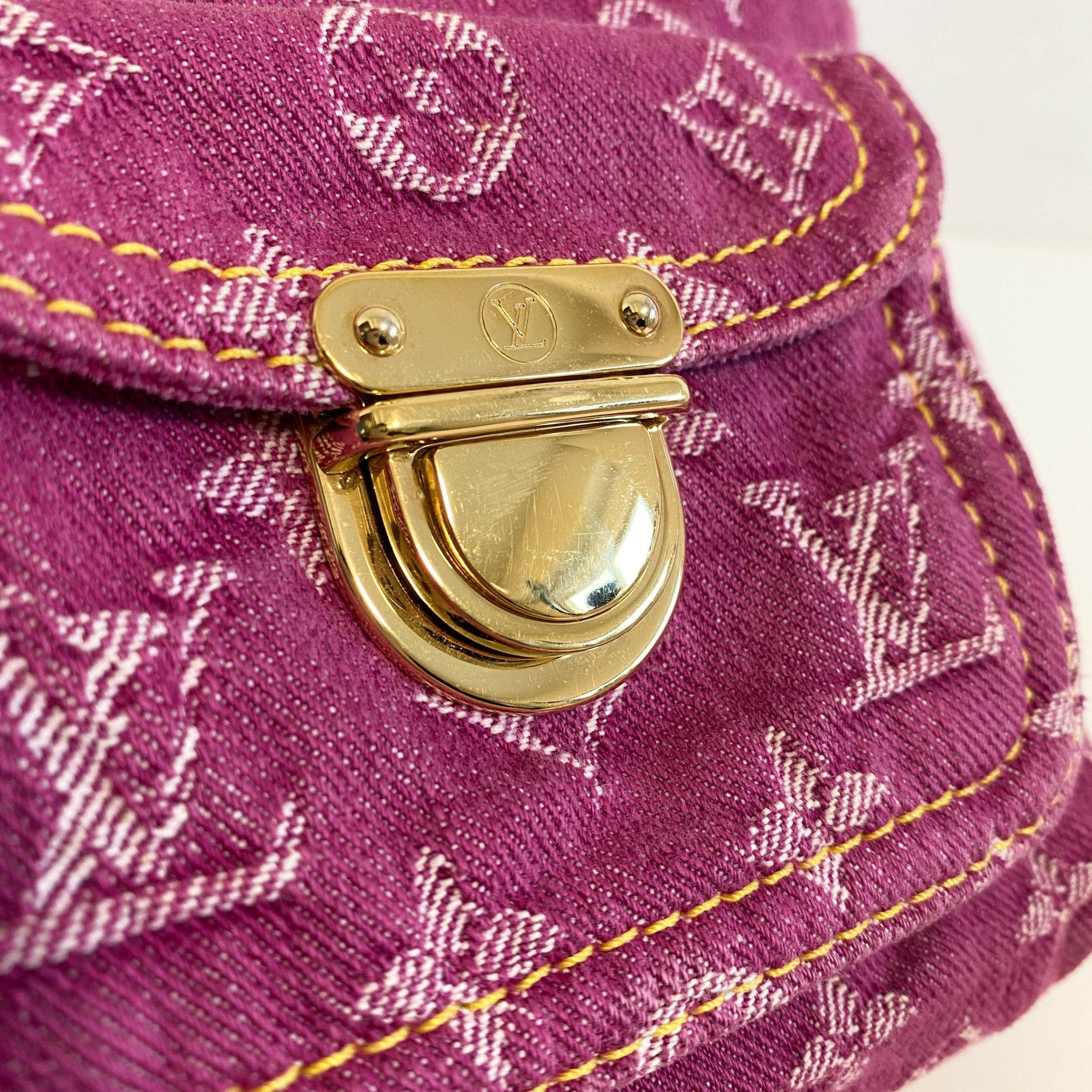 LOUIS VUITTON Baggy PM Monogram Pink Denim Shoulder Bag, in , Sold by HIVE PRELOVED - Shoulder Bags, ,