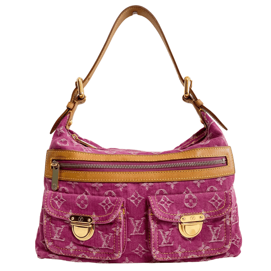 LOUIS VUITTON Baggy PM Monogram Pink Denim Shoulder Bag, in , Sold by HIVE PRELOVED - Shoulder Bags, ,