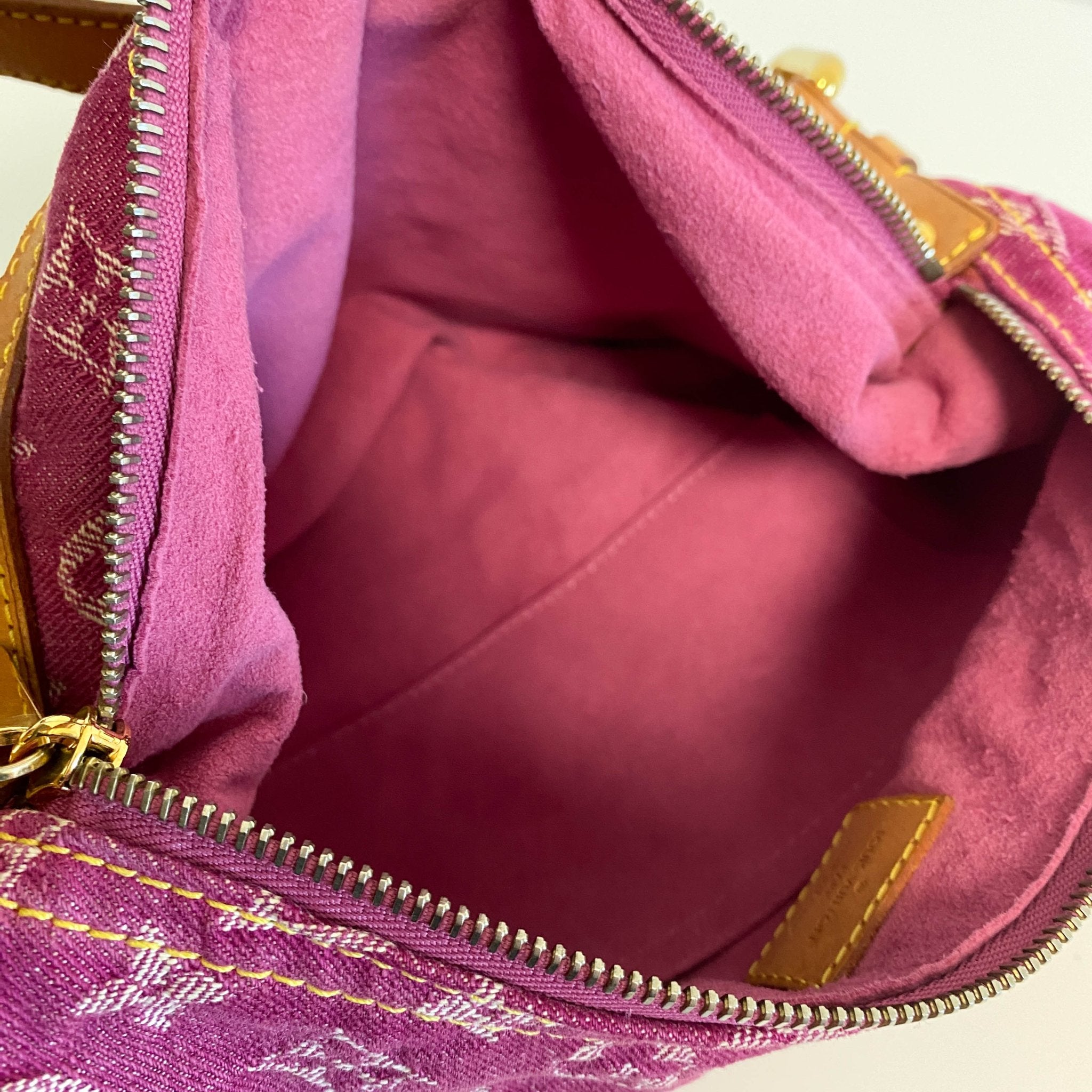 LOUIS VUITTON Baggy PM Monogram Pink Denim Shoulder Bag, in , Sold by HIVE PRELOVED - Shoulder Bags, ,