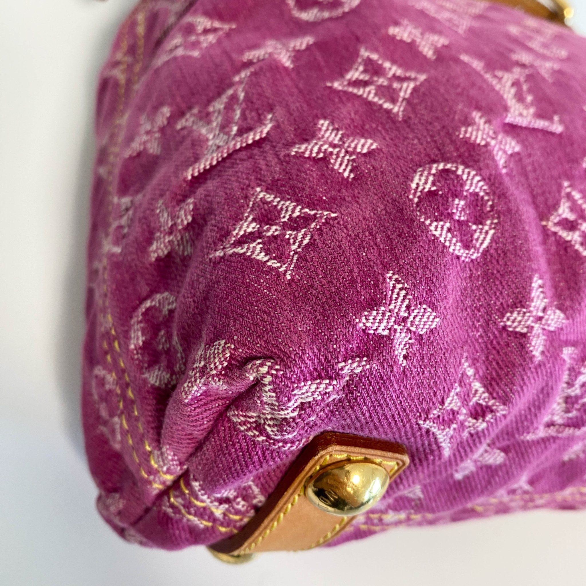 LOUIS VUITTON Baggy PM Monogram Pink Denim Shoulder Bag, in , Sold by HIVE PRELOVED - Shoulder Bags, ,