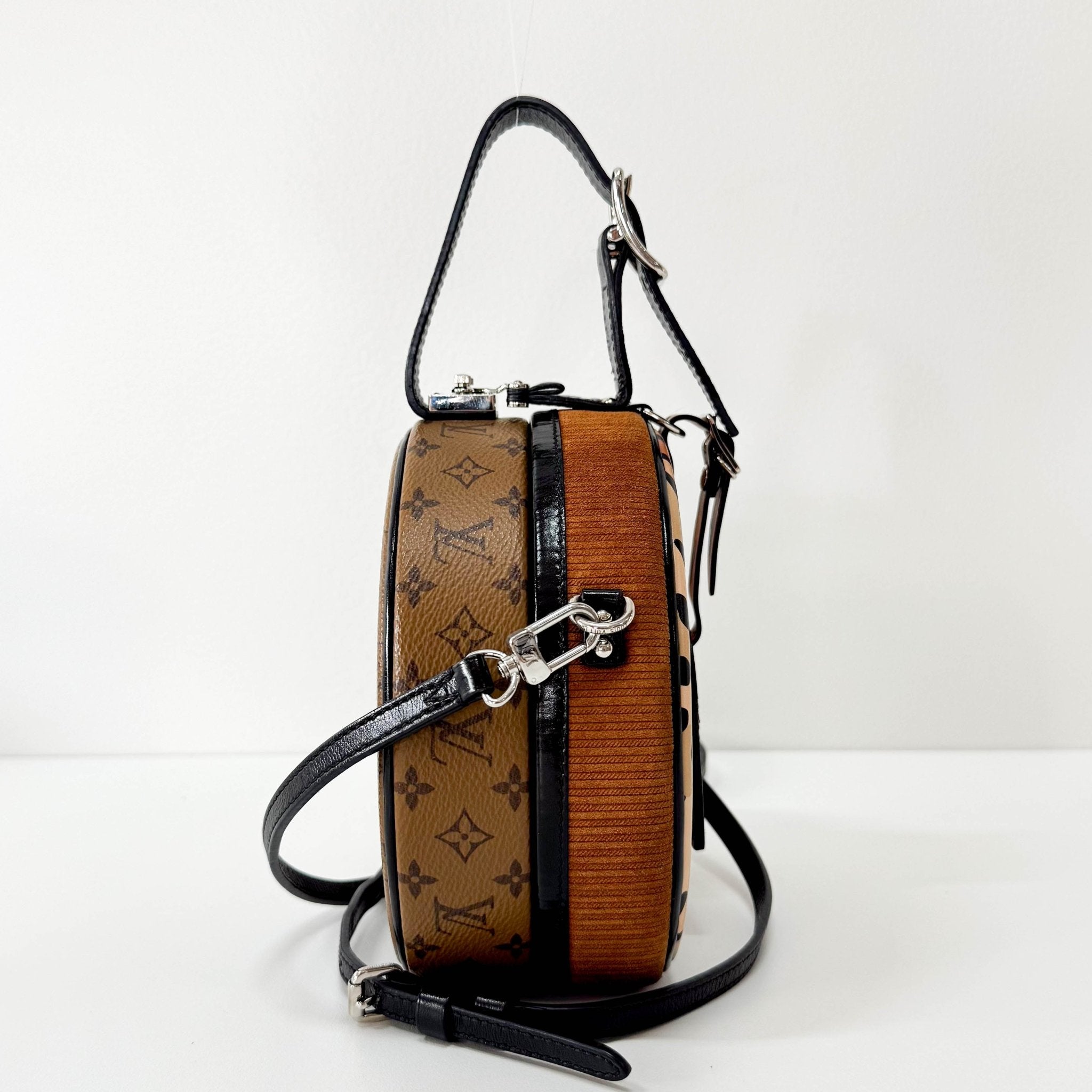 LOUIS VUITTON Brown Mini Monogram & Leopard Print LV Shoulder Bag, in , Sold by HIVE PRELOVED - Shoulder Bags, ,