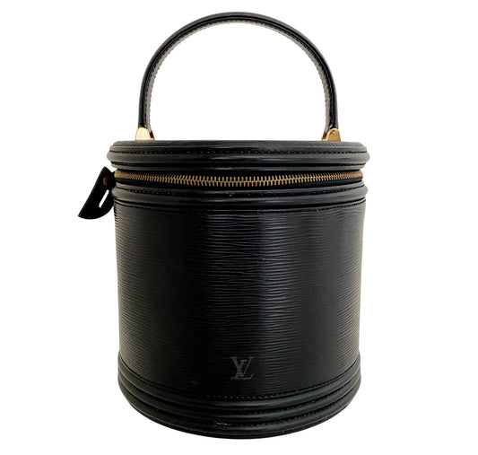 LOUIS VUITTON Cannes Epi Noir Leather, Leather (unspecified) in Black, Sold by HIVE PRELOVED - Bucket bags, ,