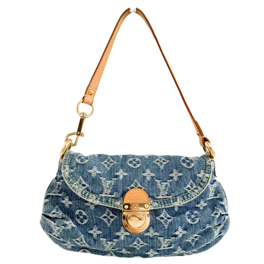 LOUIS VUITTON Denim Mini Pleaty Shoulder Bag, in , Sold by HIVE PRELOVED - Shoulder Bags, ,
