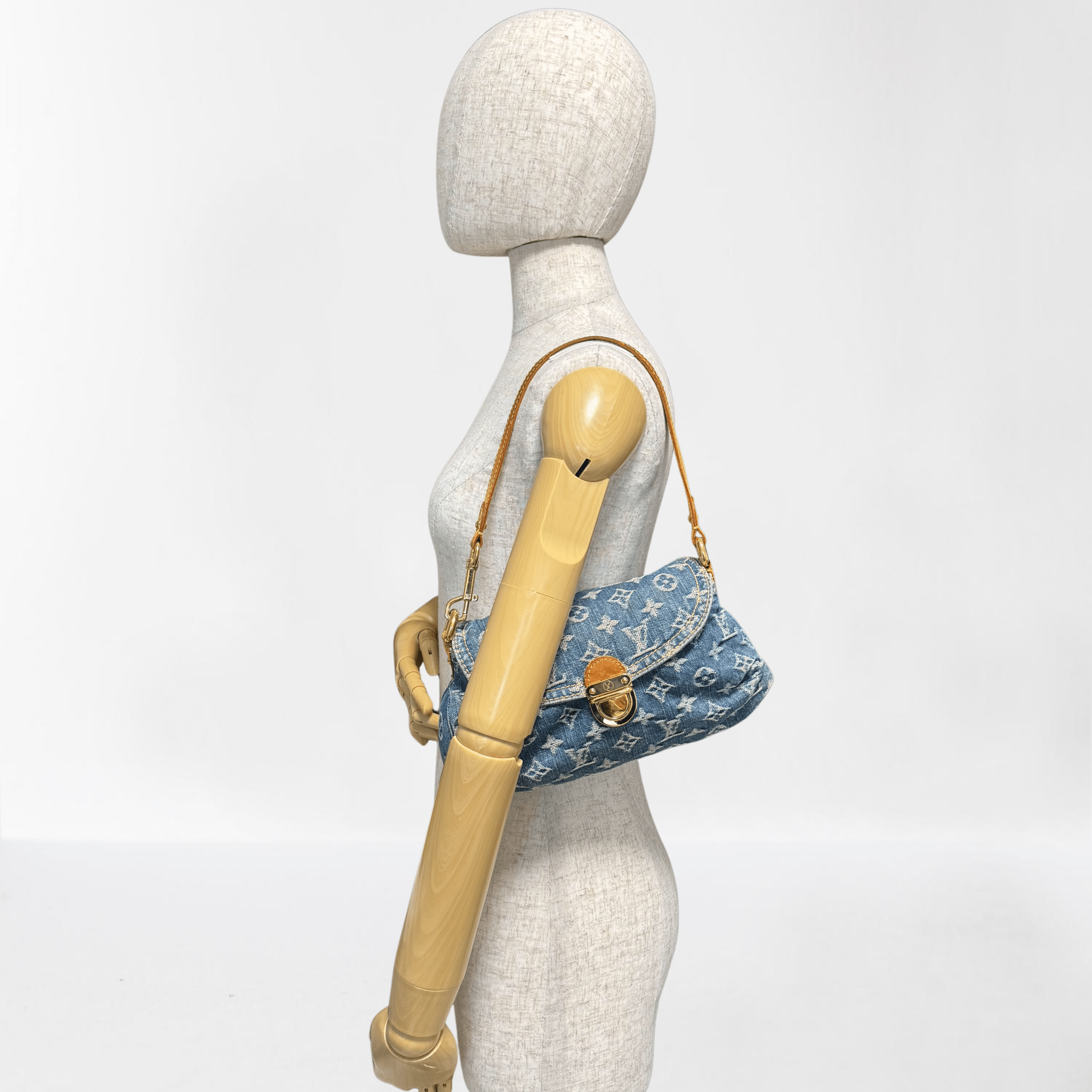 LOUIS VUITTON Denim Mini Pleaty Shoulder Bag, in , Sold by HIVE PRELOVED - Shoulder Bags, ,