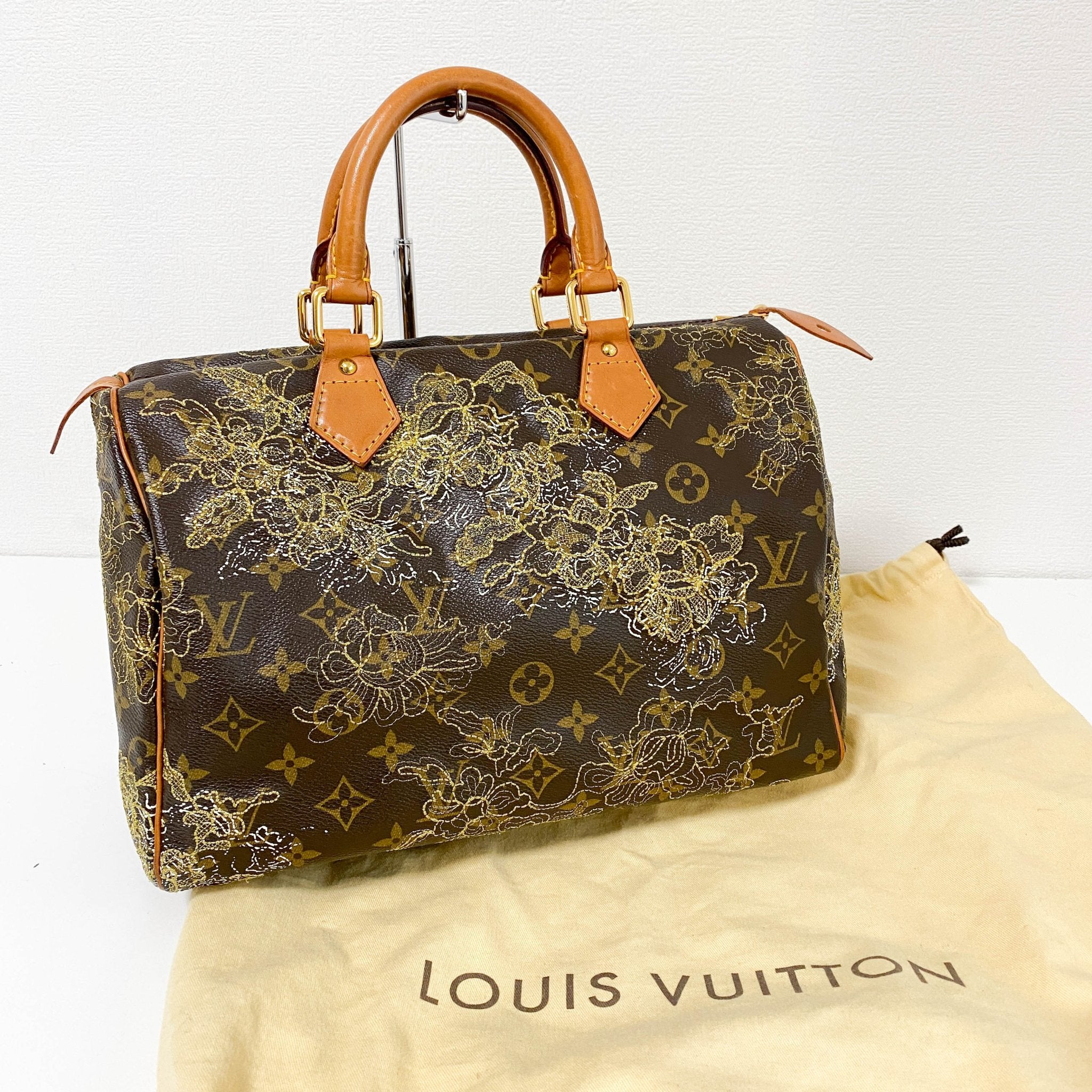 LOUIS VUITTON Dentelle Speedy 30 Monogram Canvas Satchel Bag Brown, in , Sold by HIVE PRELOVED - Handle Bags, ,