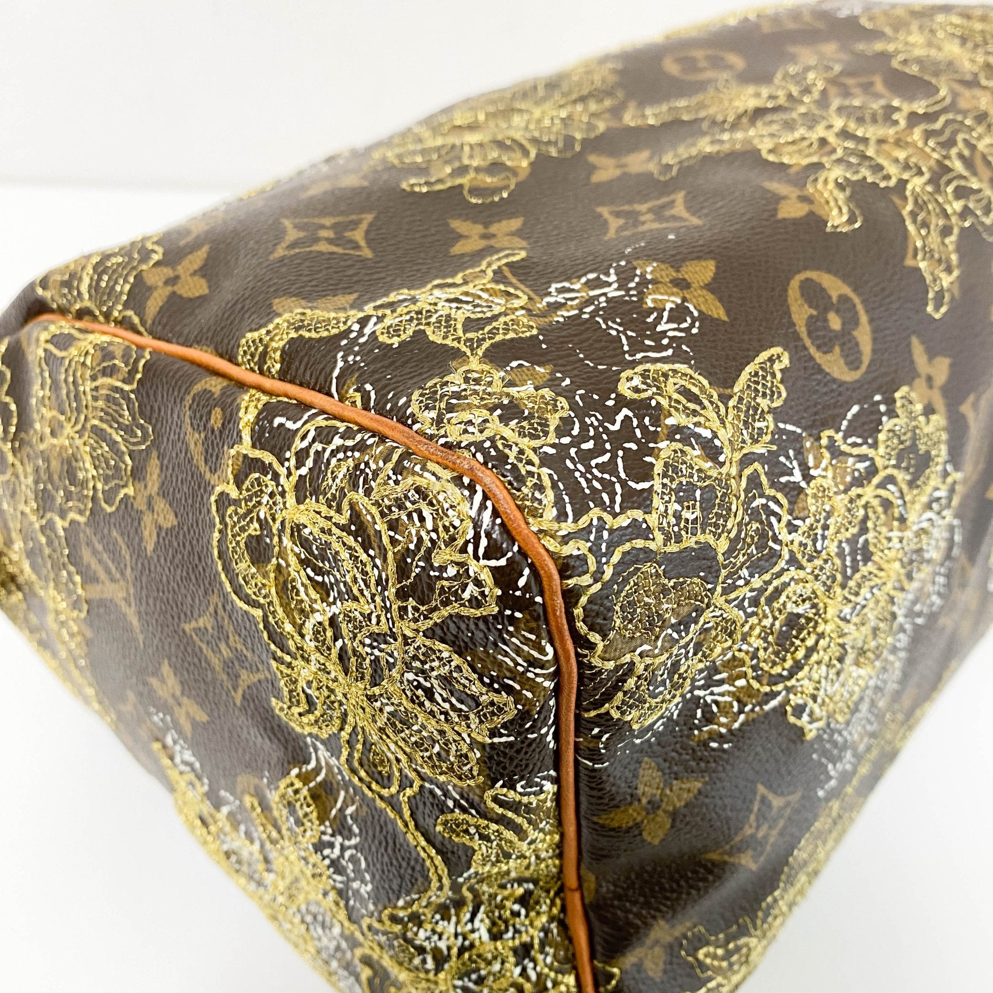 LOUIS VUITTON Dentelle Speedy 30 Monogram Canvas Satchel Bag Brown, in , Sold by HIVE PRELOVED - Handle Bags, ,