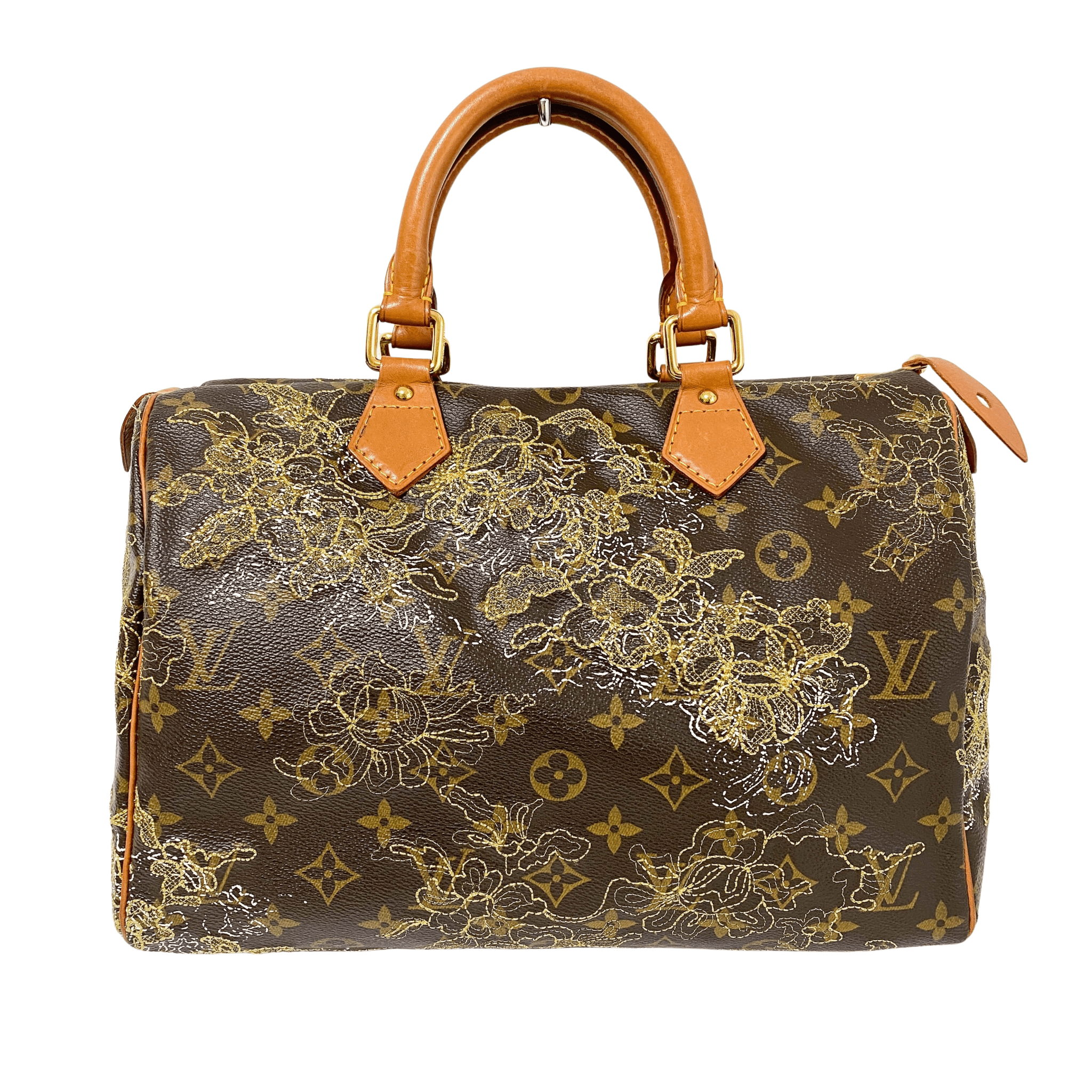 LOUIS VUITTON Dentelle Speedy 30 Monogram Canvas Satchel Bag Brown, in , Sold by HIVE PRELOVED - Handle Bags, ,