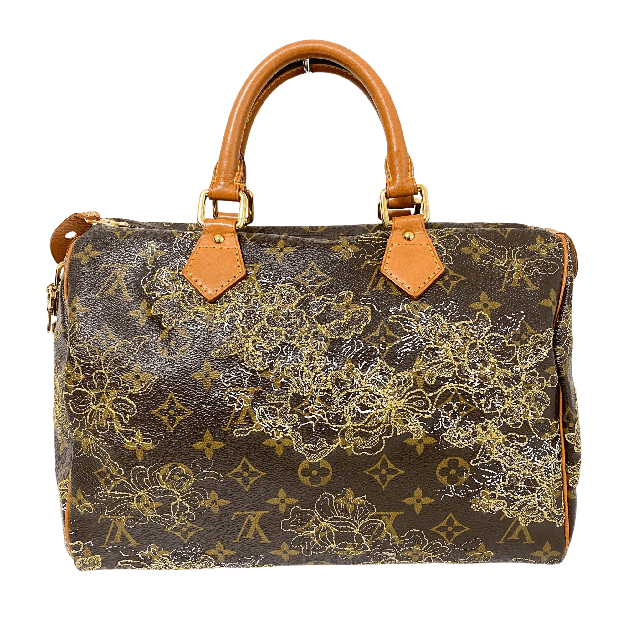 LOUIS VUITTON Dentelle Speedy 30 Monogram Canvas Satchel Bag Brown, in , Sold by HIVE PRELOVED - Handle Bags, ,
