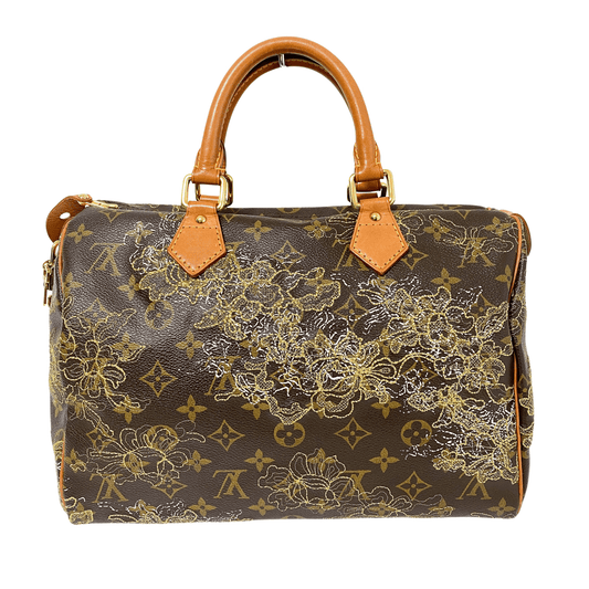LOUIS VUITTON Dentelle Speedy 30 Monogram Canvas Satchel Bag Brown, in , Sold by HIVE PRELOVED - Handle Bags, ,