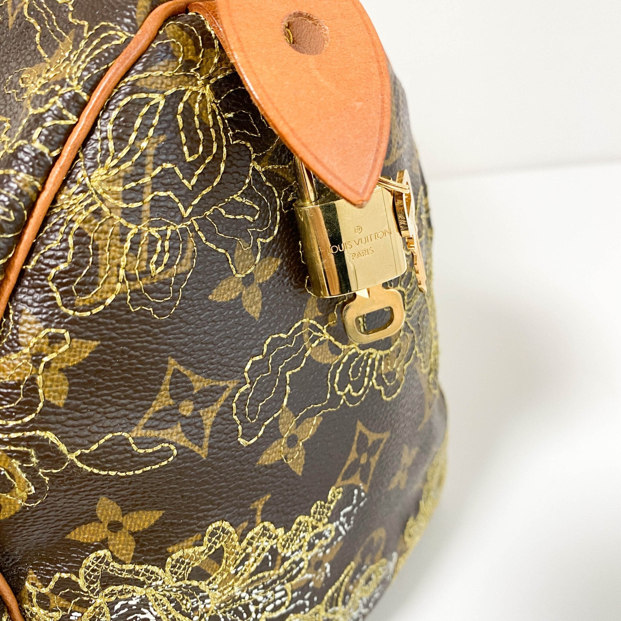 LOUIS VUITTON Dentelle Speedy 30 Monogram Canvas Satchel Bag Brown, in , Sold by HIVE PRELOVED - Handle Bags, ,