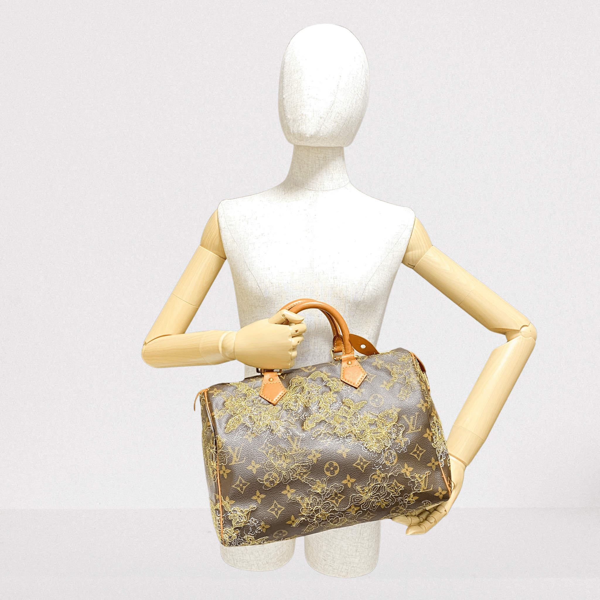 LOUIS VUITTON Dentelle Speedy 30 Monogram Canvas Satchel Bag Brown, in , Sold by HIVE PRELOVED - Handle Bags, ,