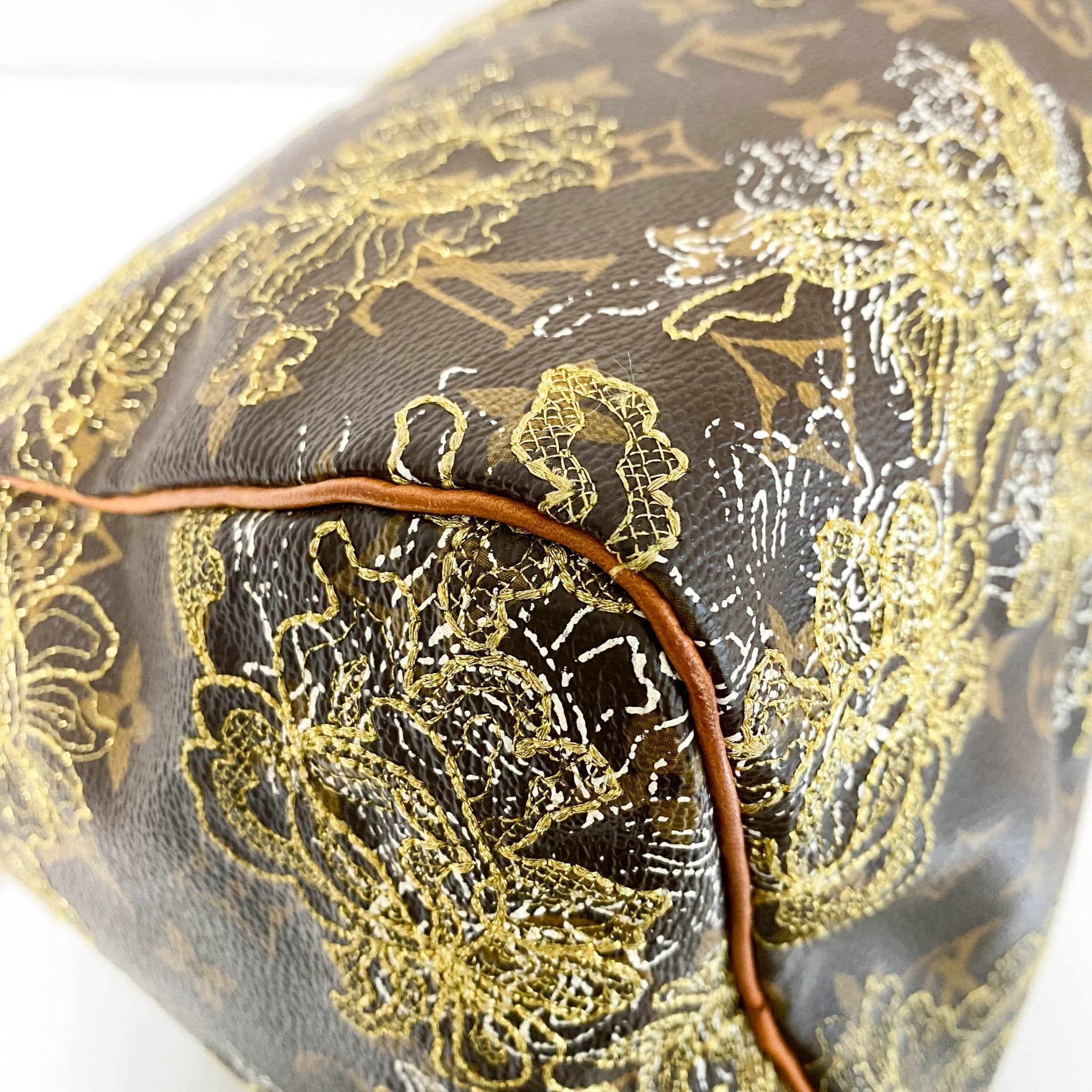 LOUIS VUITTON Dentelle Speedy 30 Monogram Canvas Satchel Bag Brown, in , Sold by HIVE PRELOVED - Handle Bags, ,