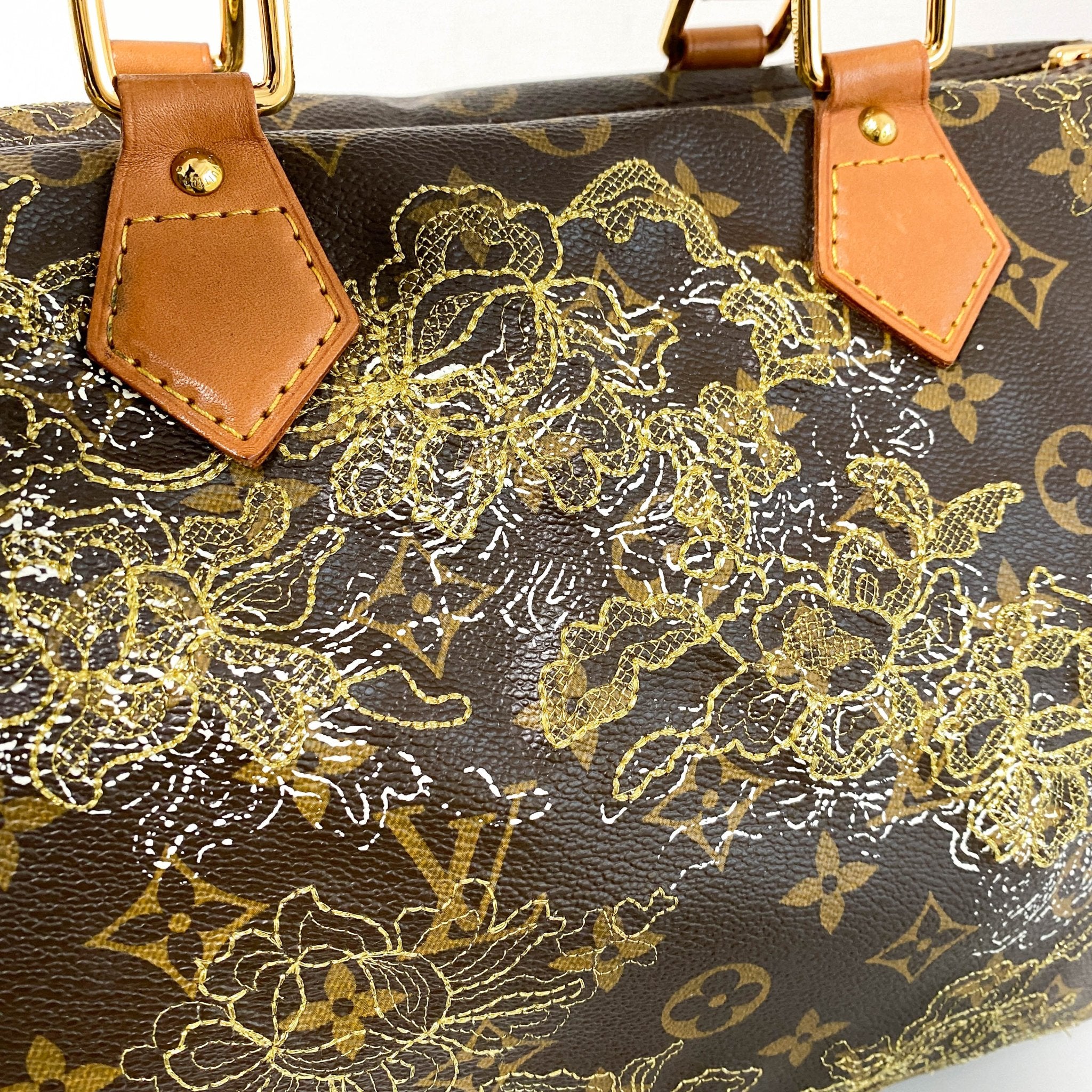 LOUIS VUITTON Dentelle Speedy 30 Monogram Canvas Satchel Bag Brown, in , Sold by HIVE PRELOVED - Handle Bags, ,