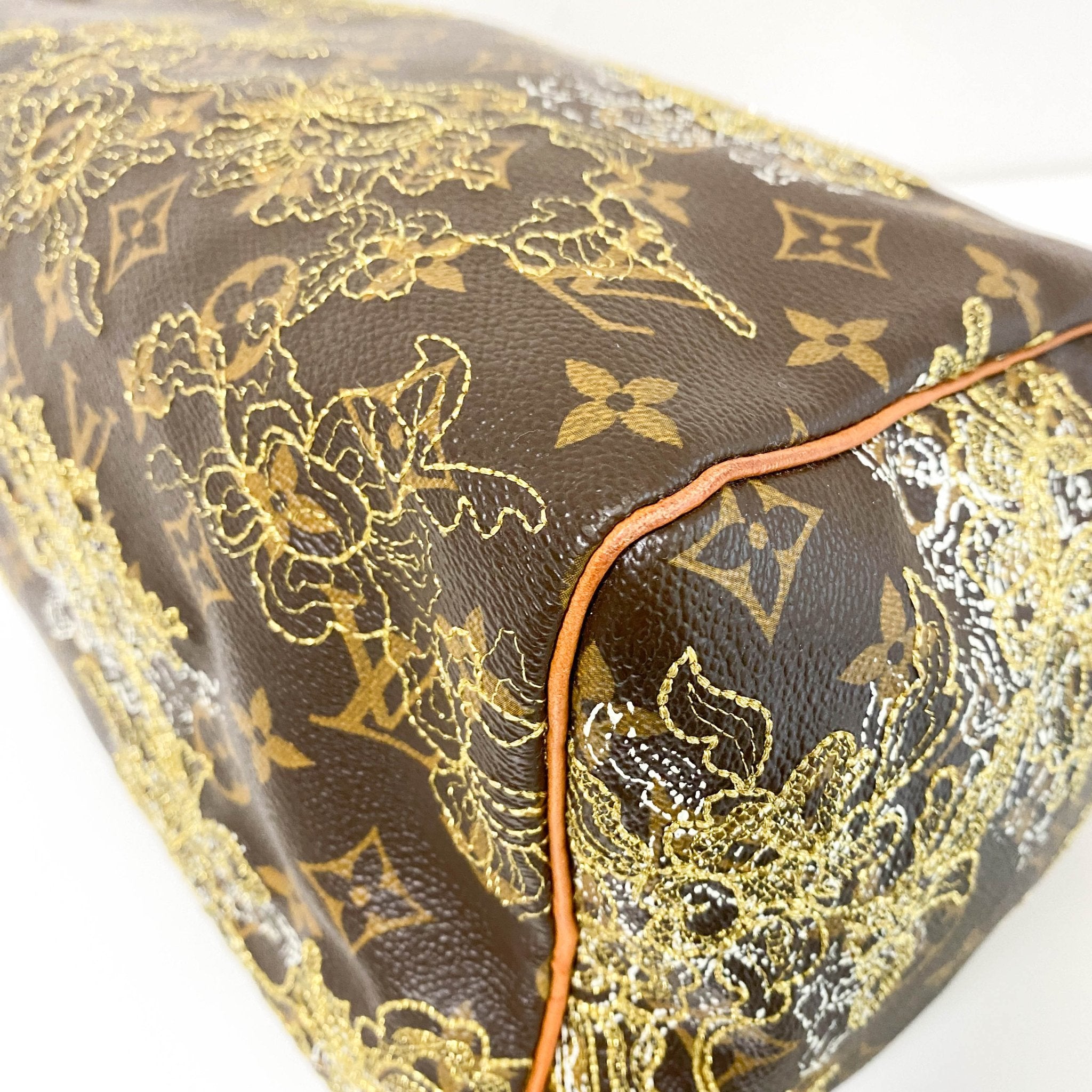 LOUIS VUITTON Dentelle Speedy 30 Monogram Canvas Satchel Bag Brown, in , Sold by HIVE PRELOVED - Handle Bags, ,