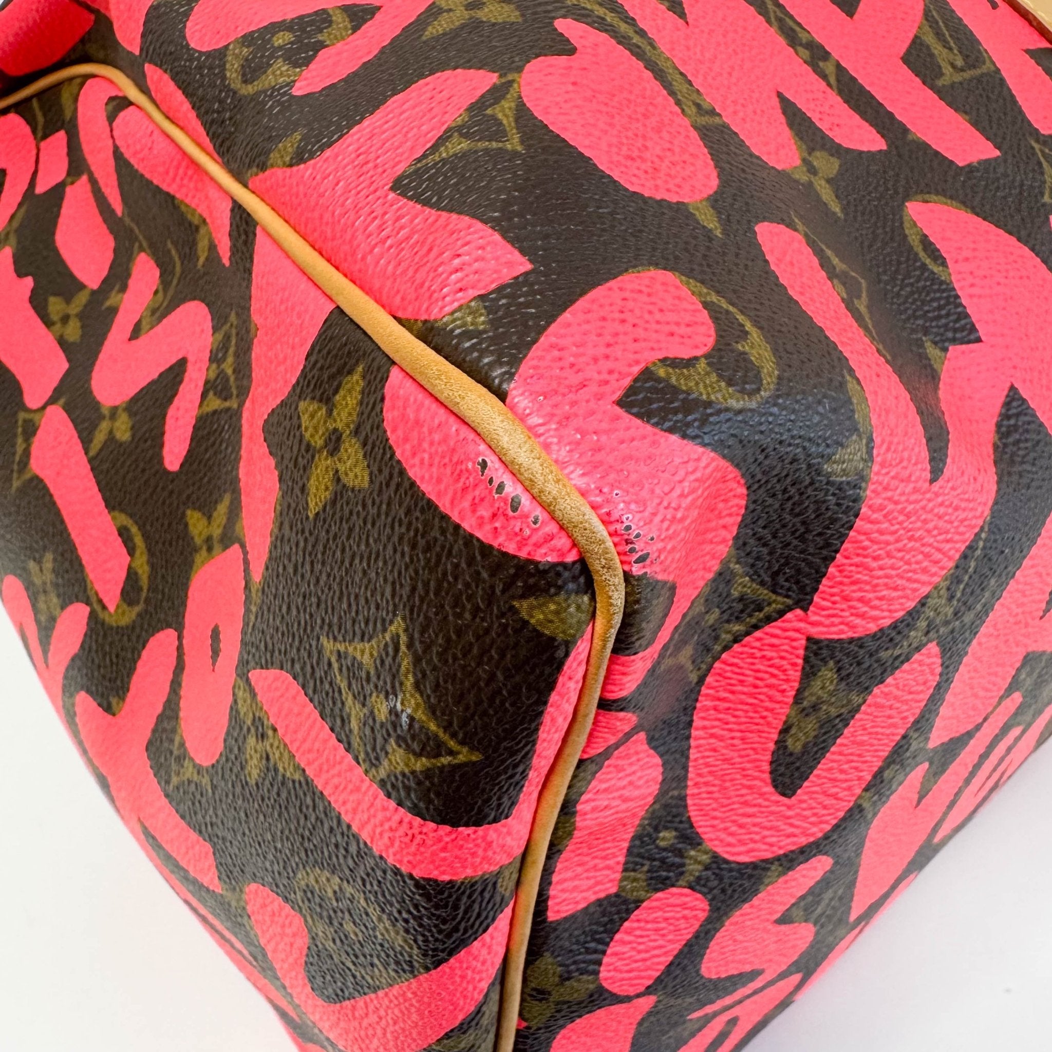 LOUIS VUITTON Graffiti Keepall 50 Stephen Sprouse Pink Travel Bag, in , Sold by HIVE PRELOVED - Travel bags, ,