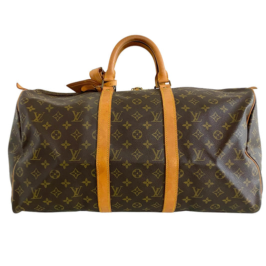LOUIS VUITTON Keepall 50, Leather (unspecified) in Brown, Sold by HIVE PRELOVED - Handle Bags, Travel bags,