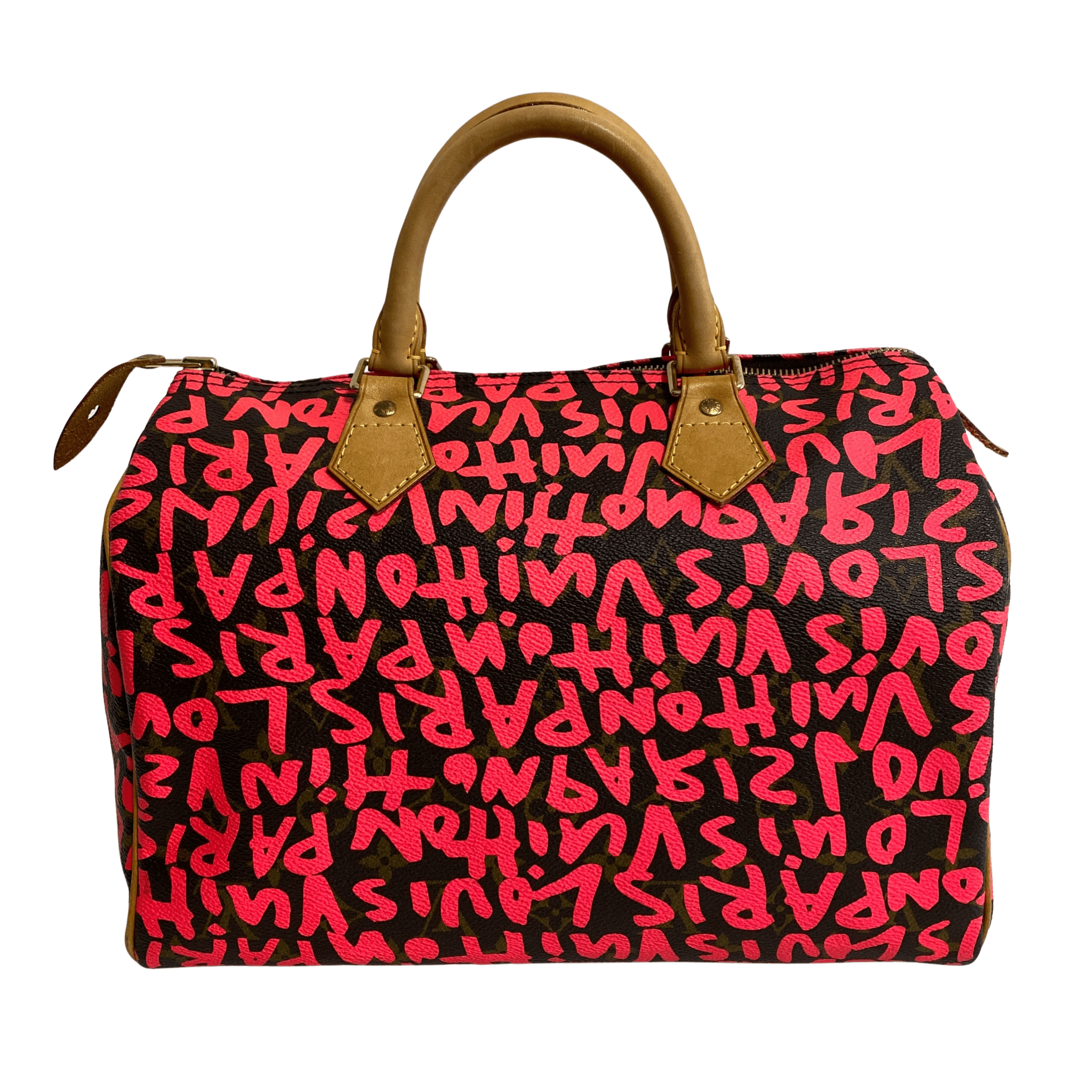 LOUIS VUITTON Limited Edition Fuchsia Graffiti Stephen Sprouse Speedy 30 Bag, in , Sold by HIVE PRELOVED - Handle Bags, ,