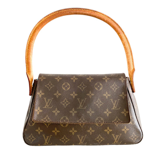 LOUIS VUITTON Looping PM, Coated Canvas in Brown, Sold by HIVE PRELOVED - Shoulder Bags, ,