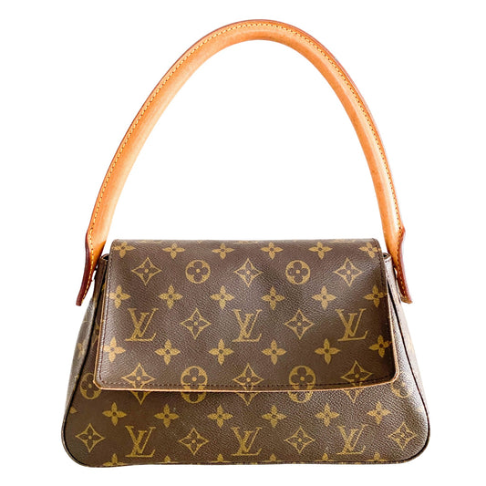 LOUIS VUITTON Looping PM, Coated Canvas in Brown, Sold by HIVE PRELOVED - Shoulder Bags, ,