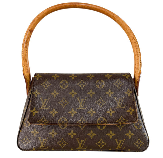 LOUIS VUITTON Looping PM, Coated Canvas in Brown, Sold by HIVE PRELOVED - Shoulder Bags, ,