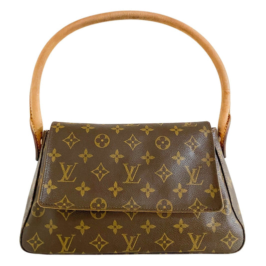 LOUIS VUITTON Looping PM, Coated Canvas in Brown, Sold by HIVE PRELOVED - Shoulder Bags, ,