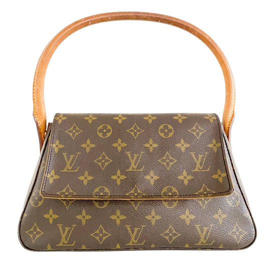 LOUIS VUITTON Looping PM, Coated Canvas in Brown, Sold by HIVE PRELOVED - Handle Bags, Shoulder Bags,