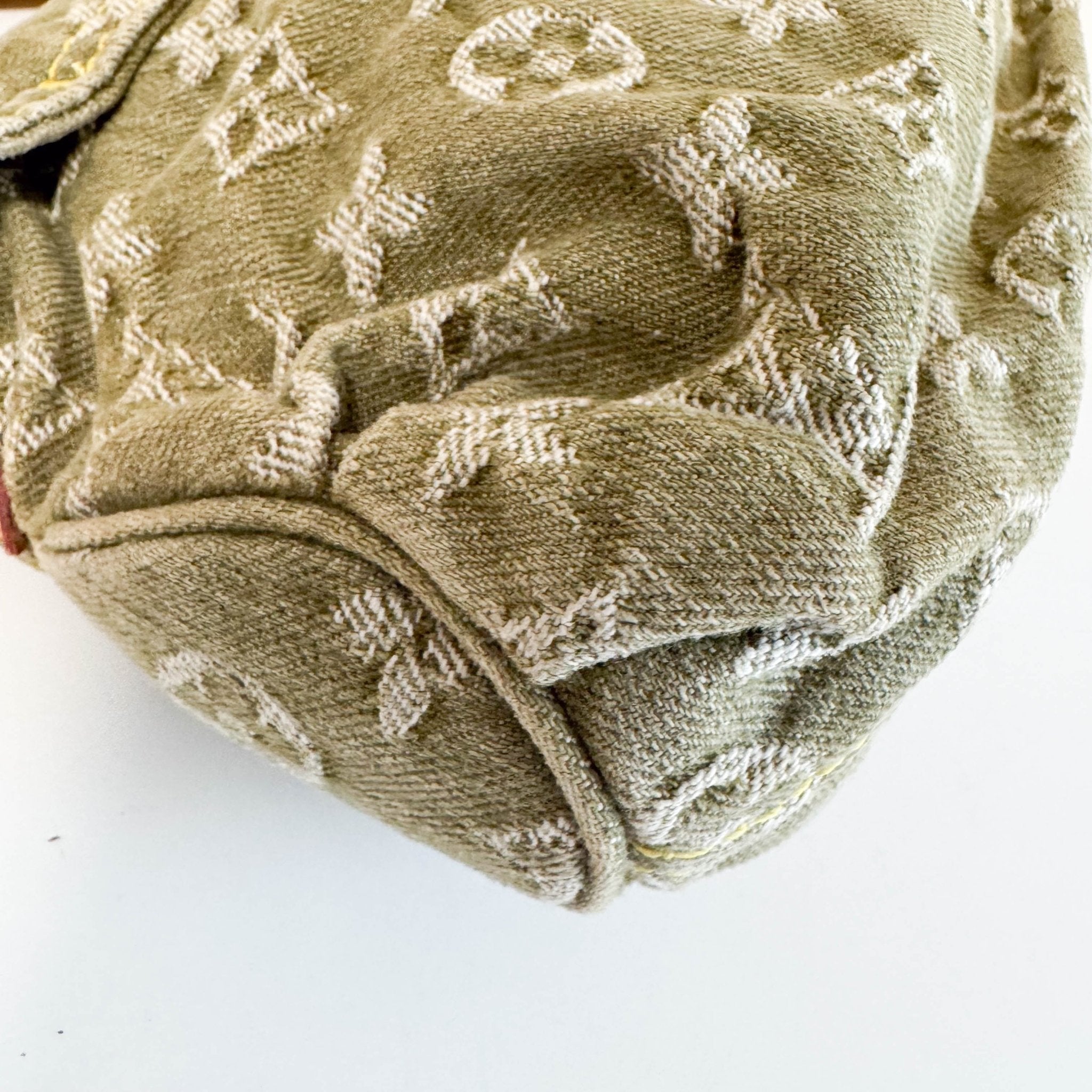LOUIS VUITTON Louis Vuitton Monogram Denim Pleaty Shoulder Bag in Khaki Green, in , Sold by HIVE PRELOVED - Shoulder Bags, ,