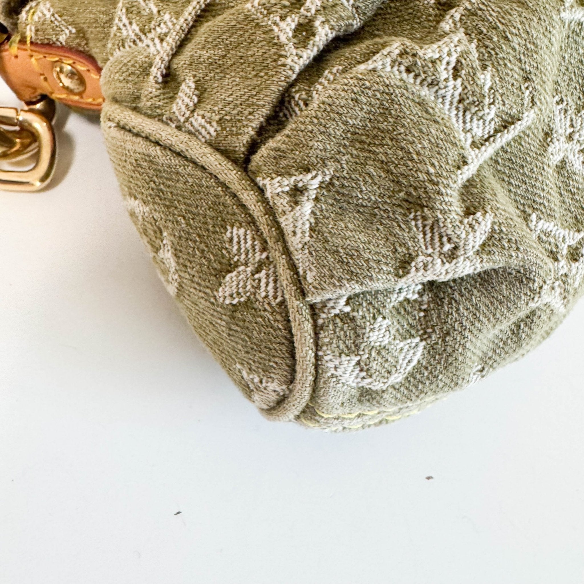 LOUIS VUITTON Louis Vuitton Monogram Denim Pleaty Shoulder Bag in Khaki Green, in , Sold by HIVE PRELOVED - Shoulder Bags, ,