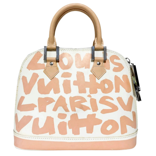 LOUIS VUITTON Louis Vuitton × Stephen Sprouse 2001 Monogram Graffiti Alma MM White×Beige M92180, in , Sold by HIVE PRELOVED - Handle Bags, ,