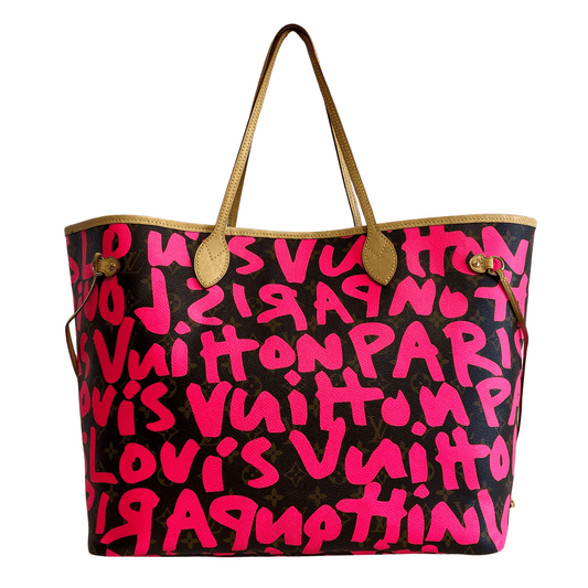 LOUIS VUITTON Louis Vuitton x Stephen Sprouse Monogram Graffiti Neverfull GM Fuchsia Pink, in , Sold by HIVE PRELOVED - Shoulder Bags, ,