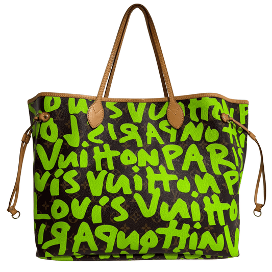 LOUIS VUITTON Louis Vuitton x Stephen Sprouse Monogram Graffiti Neverfull GM Green, in , Sold by HIVE PRELOVED - Totes, ,