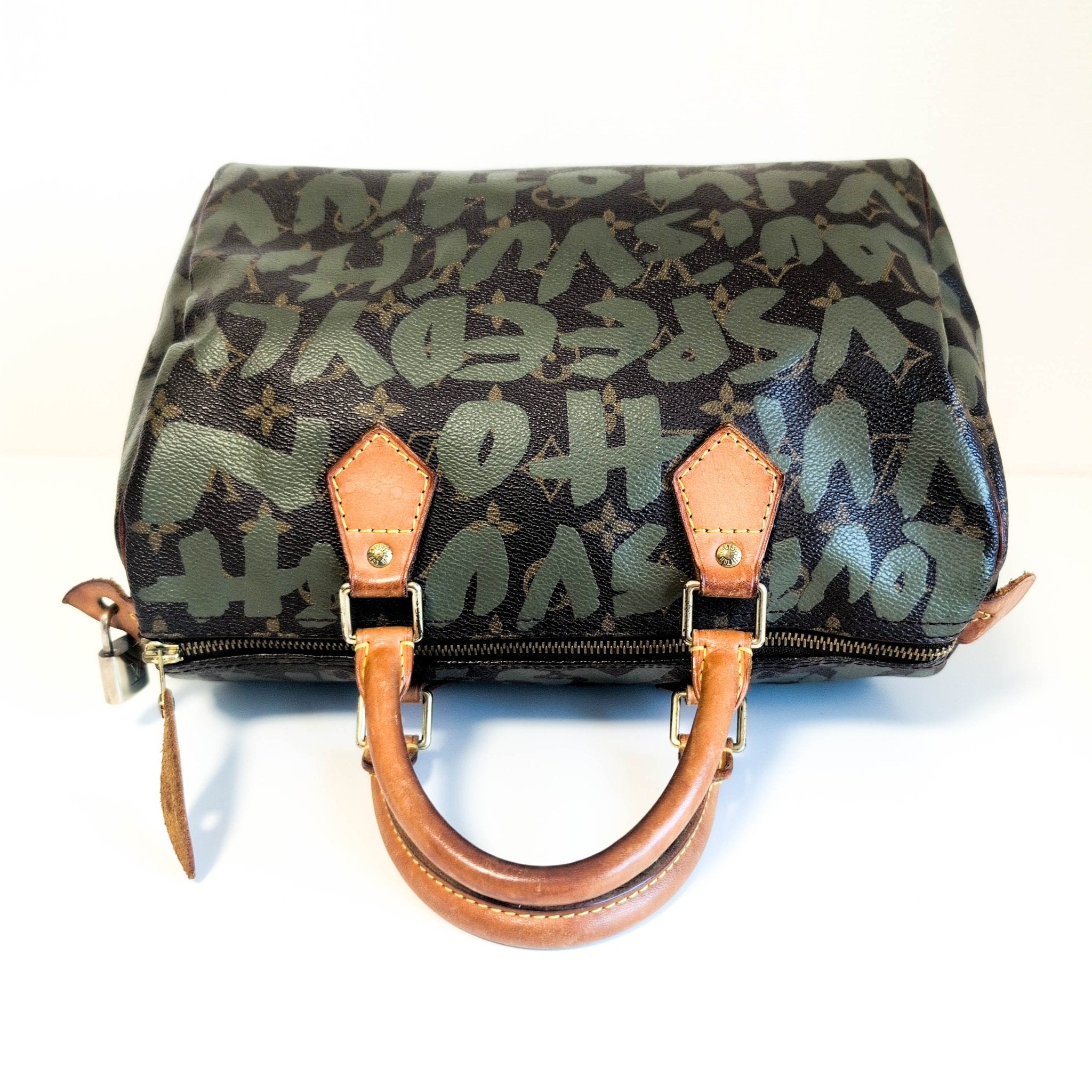 LOUIS VUITTON Louis Vuitton x Stephen Sprouse Monogram Graffiti Speedy 30 Khaki, in , Sold by HIVE PRELOVED - Handle Bags, ,