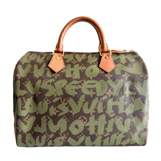 LOUIS VUITTON Louis Vuitton x Stephen Sprouse Monogram Graffiti Speedy 30 Khaki, in , Sold by HIVE PRELOVED - Handle Bags, ,
