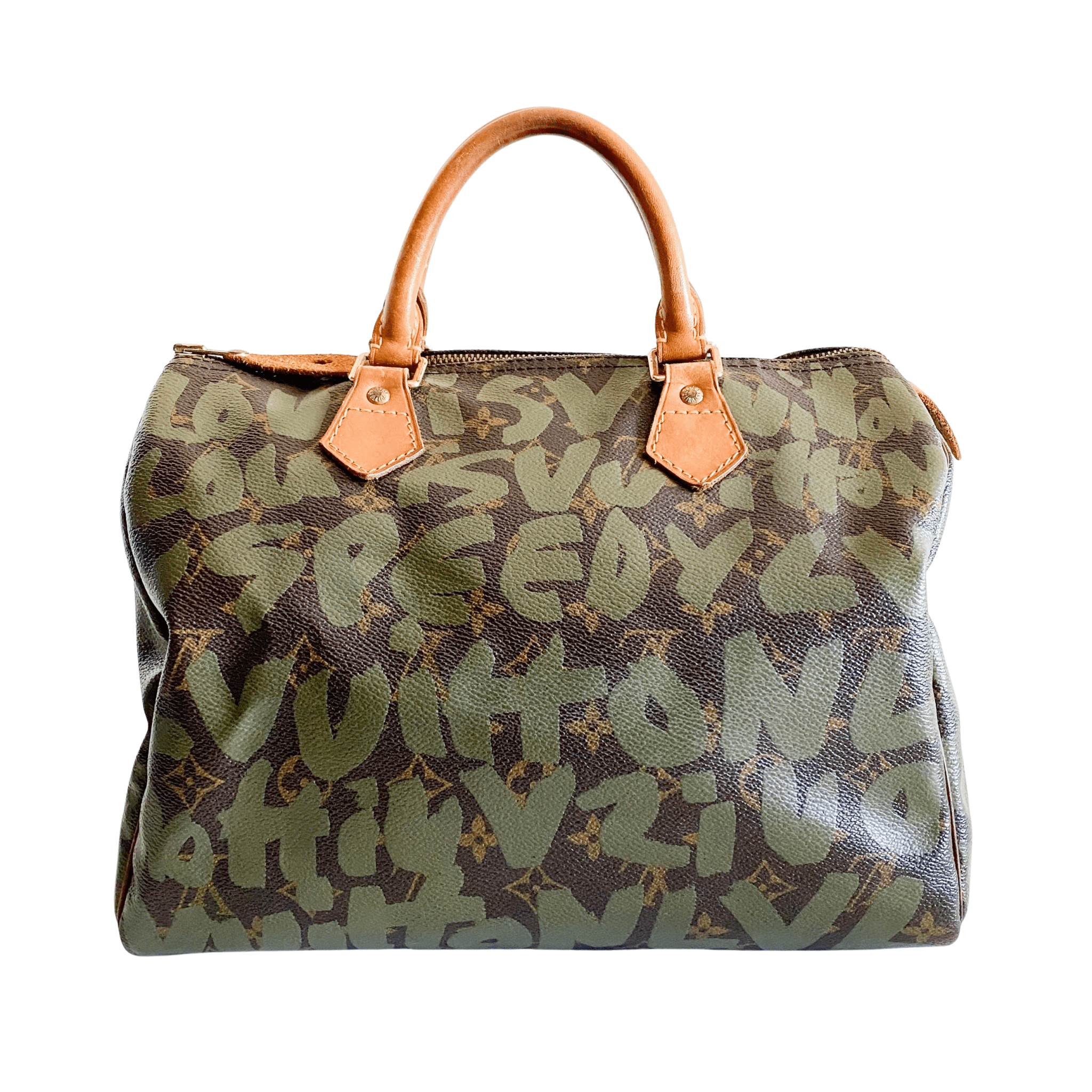 LOUIS VUITTON Louis Vuitton x Stephen Sprouse Monogram Graffiti Speedy 30 Khaki, in , Sold by HIVE PRELOVED - Handle Bags, ,