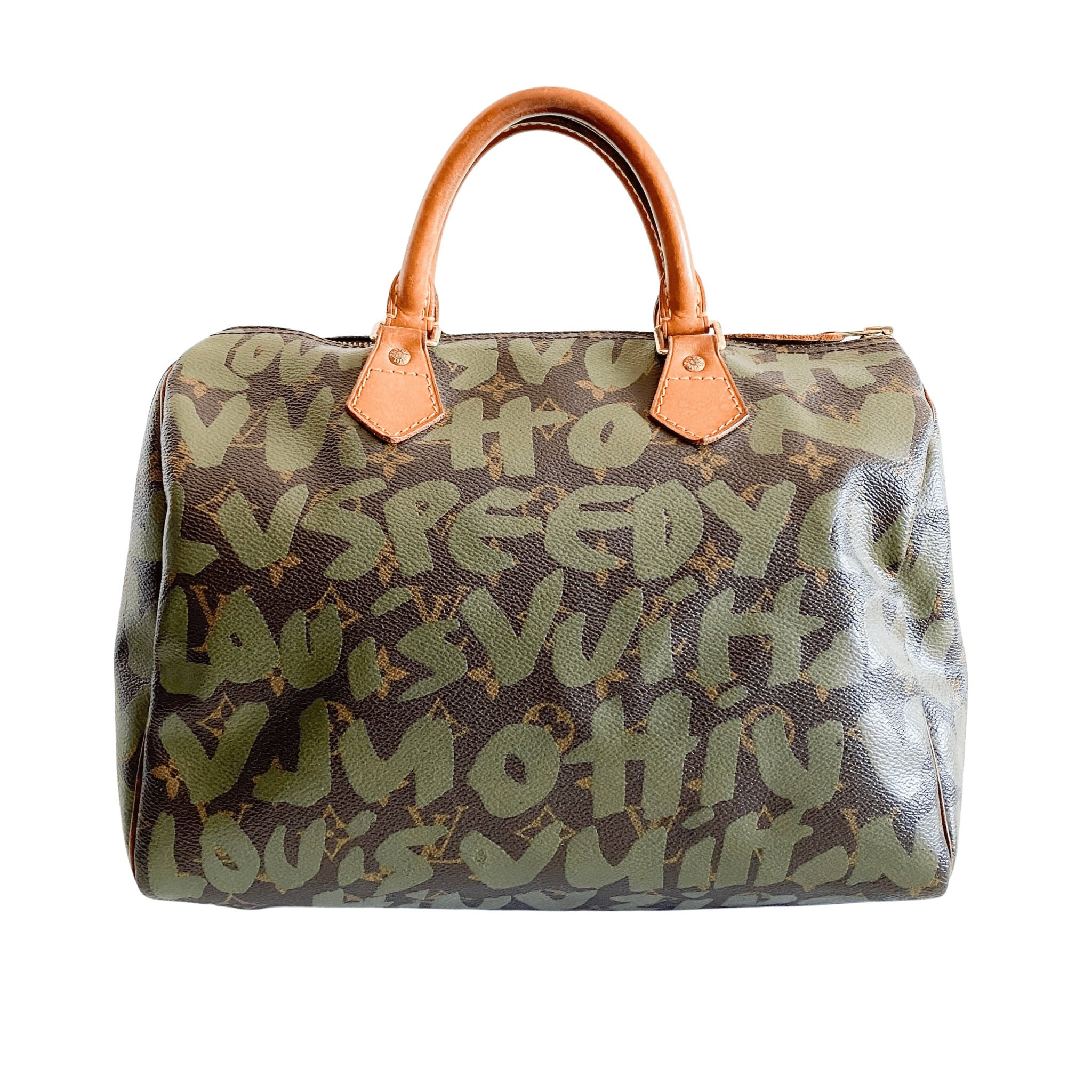 LOUIS VUITTON Louis Vuitton x Stephen Sprouse Monogram Graffiti Speedy 30 Khaki, in , Sold by HIVE PRELOVED - Handle Bags, ,