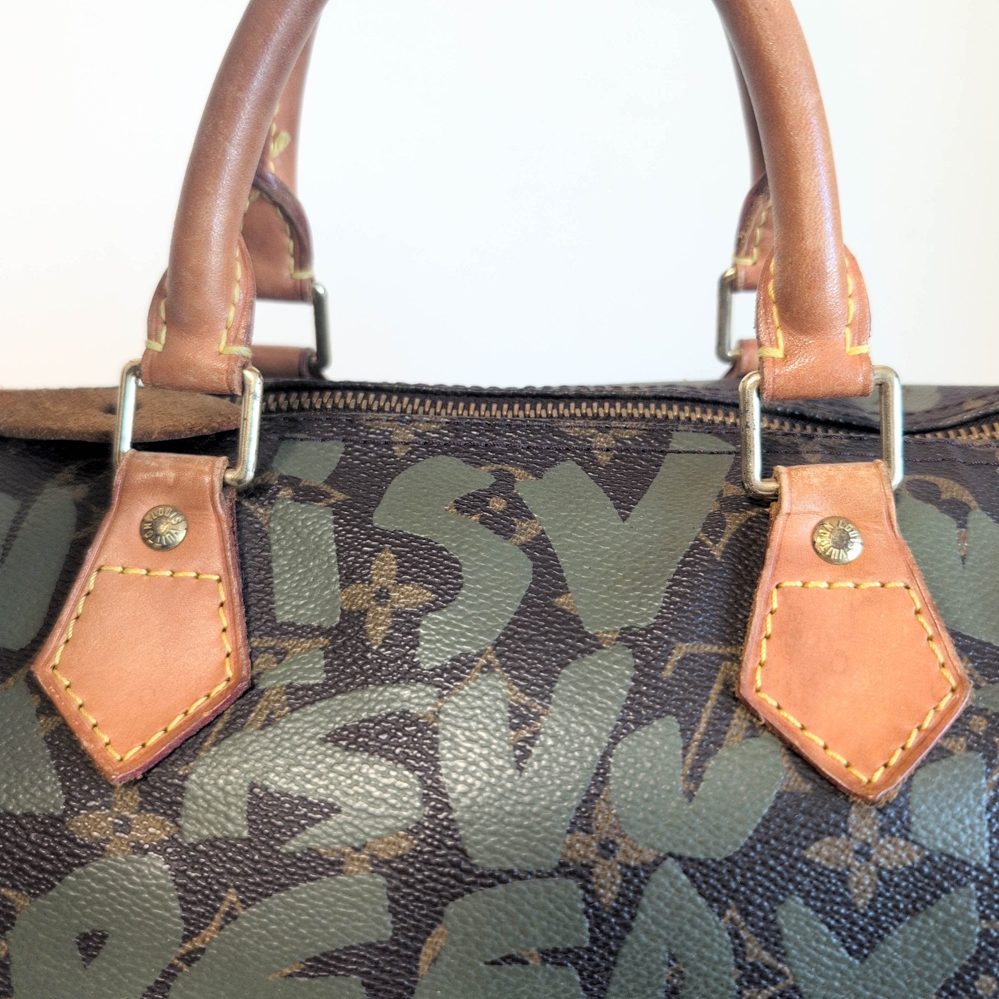 LOUIS VUITTON Louis Vuitton x Stephen Sprouse Monogram Graffiti Speedy 30 Khaki, in , Sold by HIVE PRELOVED - Handle Bags, ,