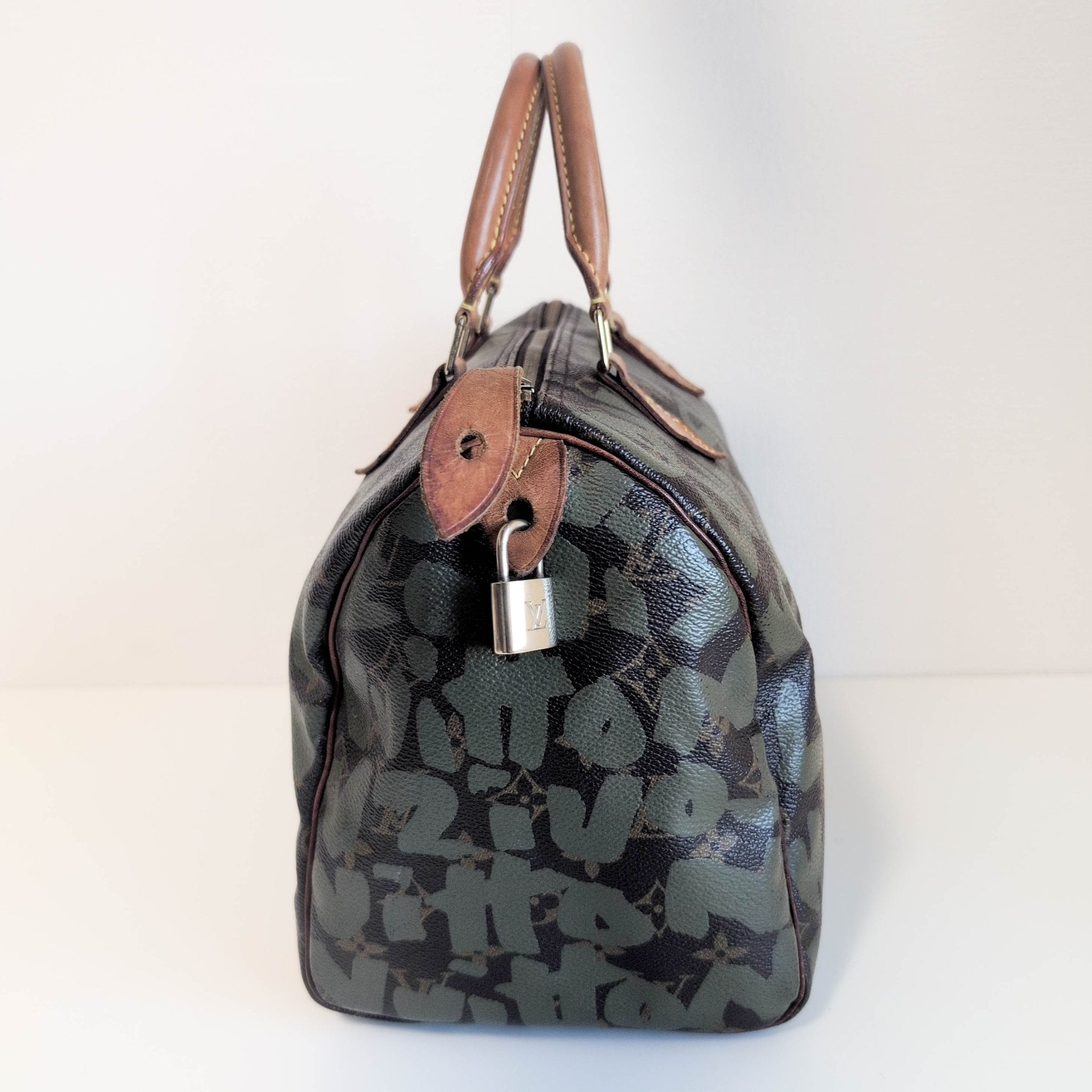 LOUIS VUITTON Louis Vuitton x Stephen Sprouse Monogram Graffiti Speedy 30 Khaki, in , Sold by HIVE PRELOVED - Handle Bags, ,
