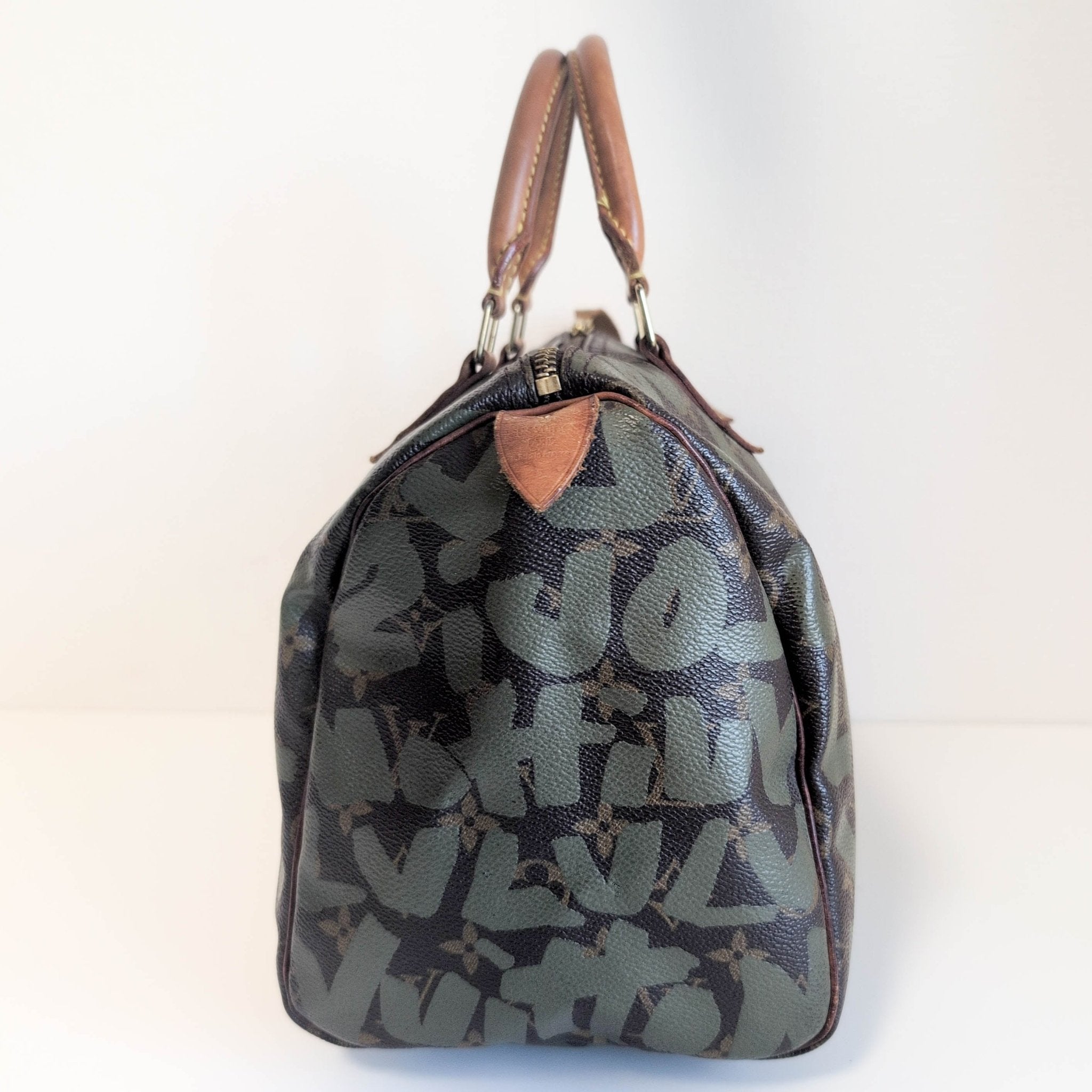 LOUIS VUITTON Louis Vuitton x Stephen Sprouse Monogram Graffiti Speedy 30 Khaki, in , Sold by HIVE PRELOVED - Handle Bags, ,