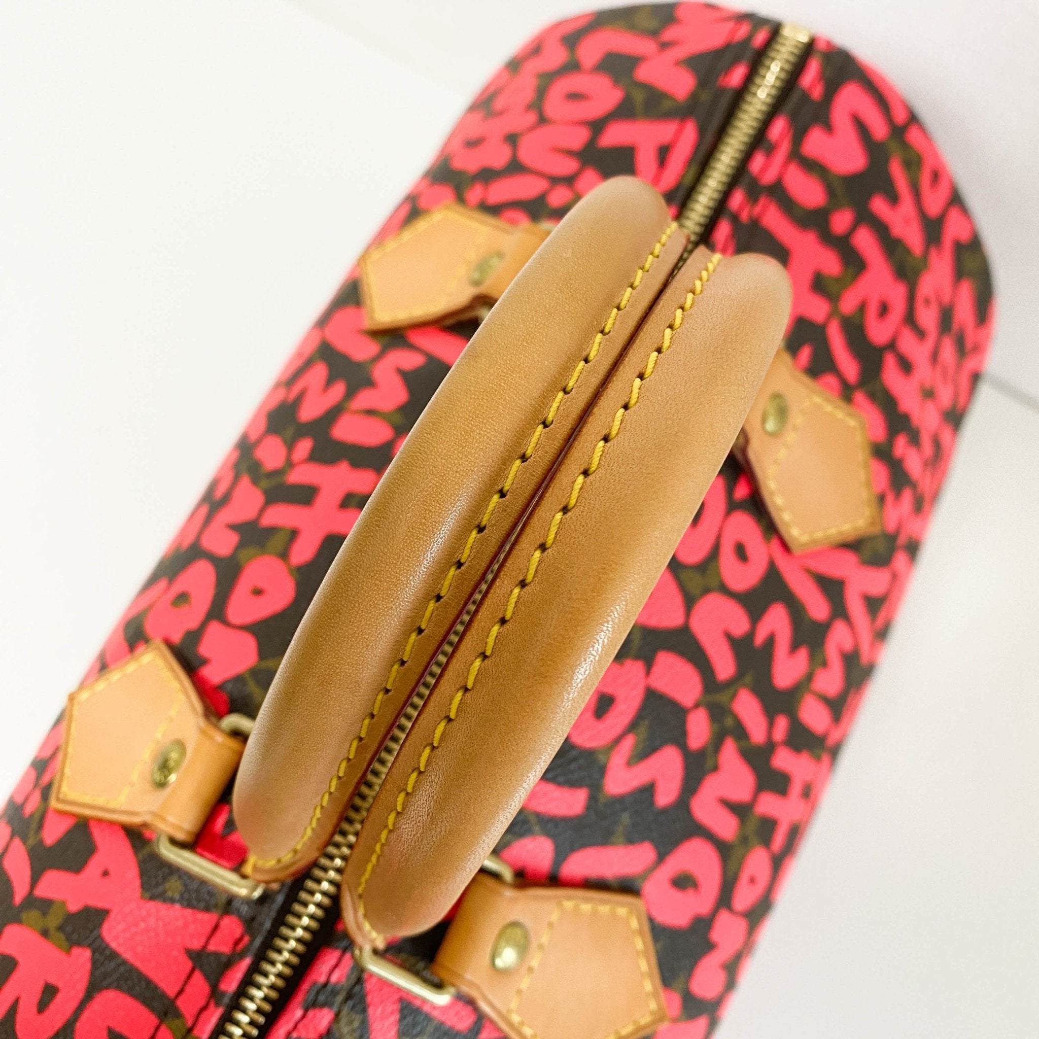 LOUIS VUITTON Louis Vuitton x Stephen Sprouse Monogram Graffiti Speedy 30 Red, in , Sold by HIVE PRELOVED - Handle Bags, ,