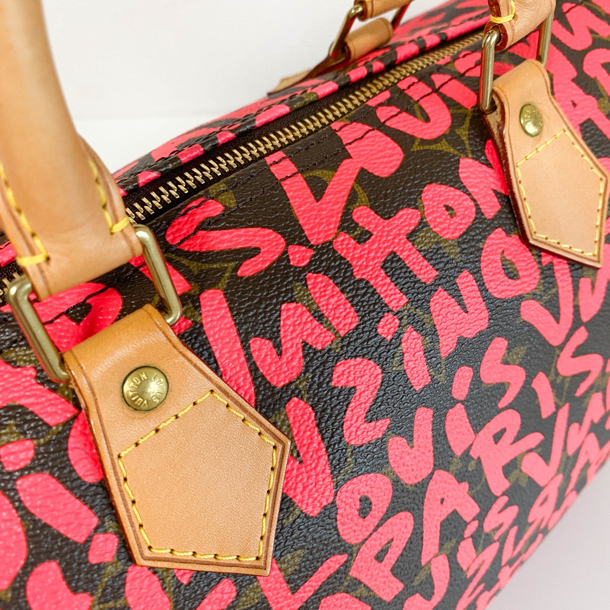 LOUIS VUITTON Louis Vuitton x Stephen Sprouse Monogram Graffiti Speedy 30 Red, in , Sold by HIVE PRELOVED - Handle Bags, ,