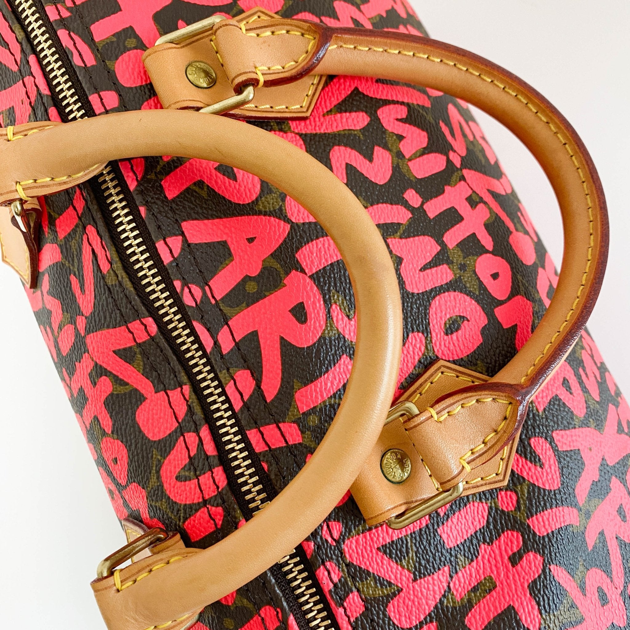 LOUIS VUITTON Louis Vuitton x Stephen Sprouse Monogram Graffiti Speedy 30 Red, in , Sold by HIVE PRELOVED - Handle Bags, ,