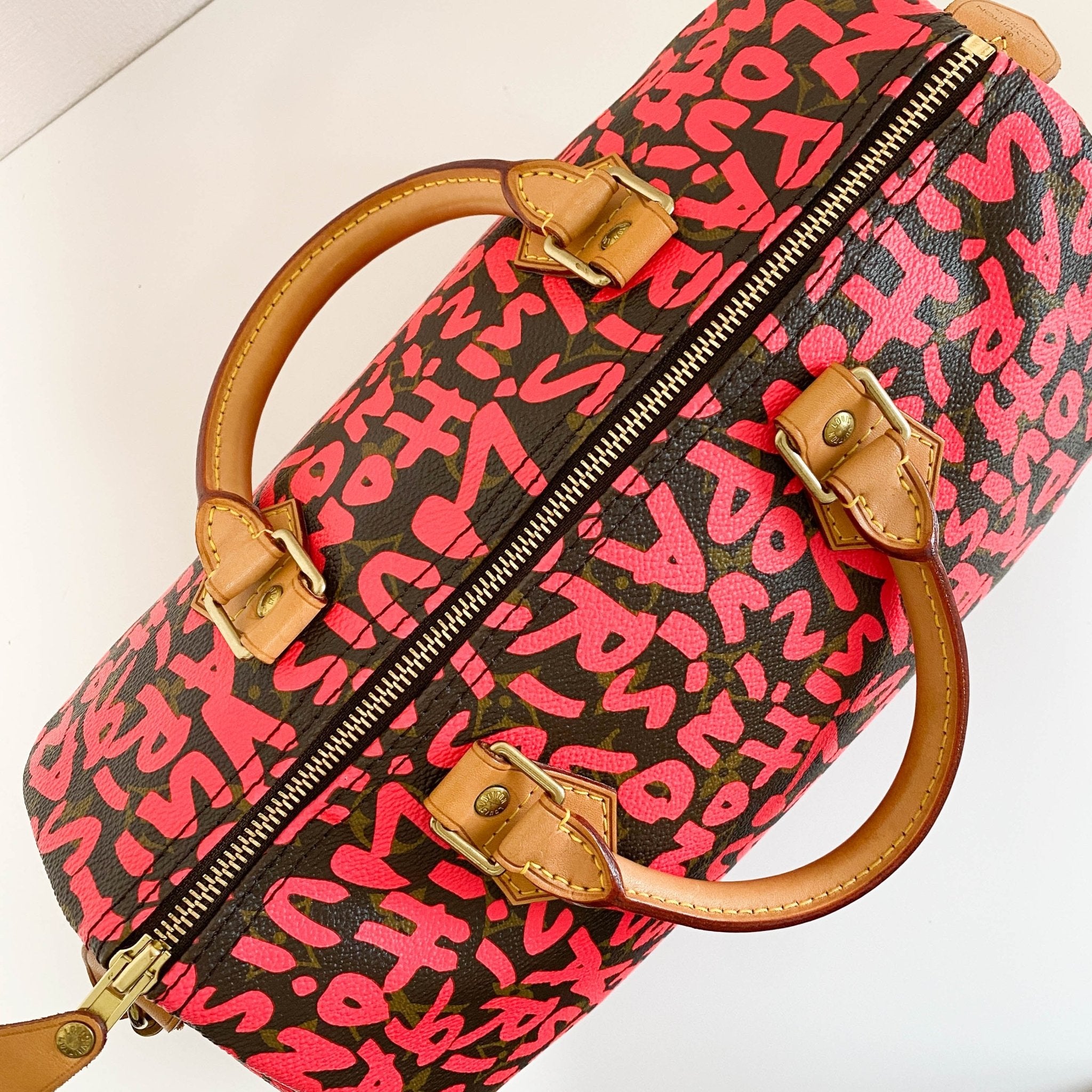 LOUIS VUITTON Louis Vuitton x Stephen Sprouse Monogram Graffiti Speedy 30 Red, in , Sold by HIVE PRELOVED - Handle Bags, ,