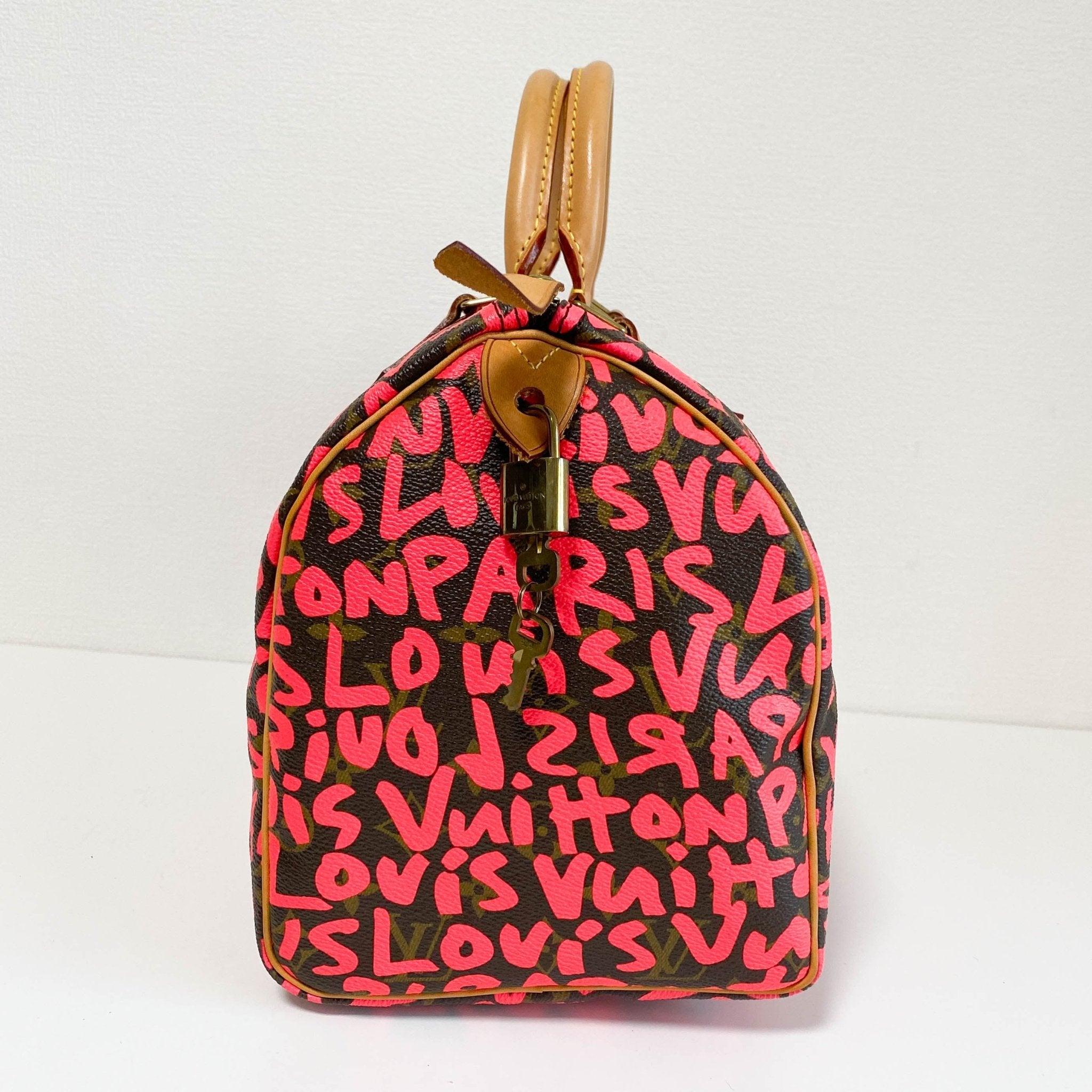 LOUIS VUITTON Louis Vuitton x Stephen Sprouse Monogram Graffiti Speedy 30 Red, in , Sold by HIVE PRELOVED - Handle Bags, ,