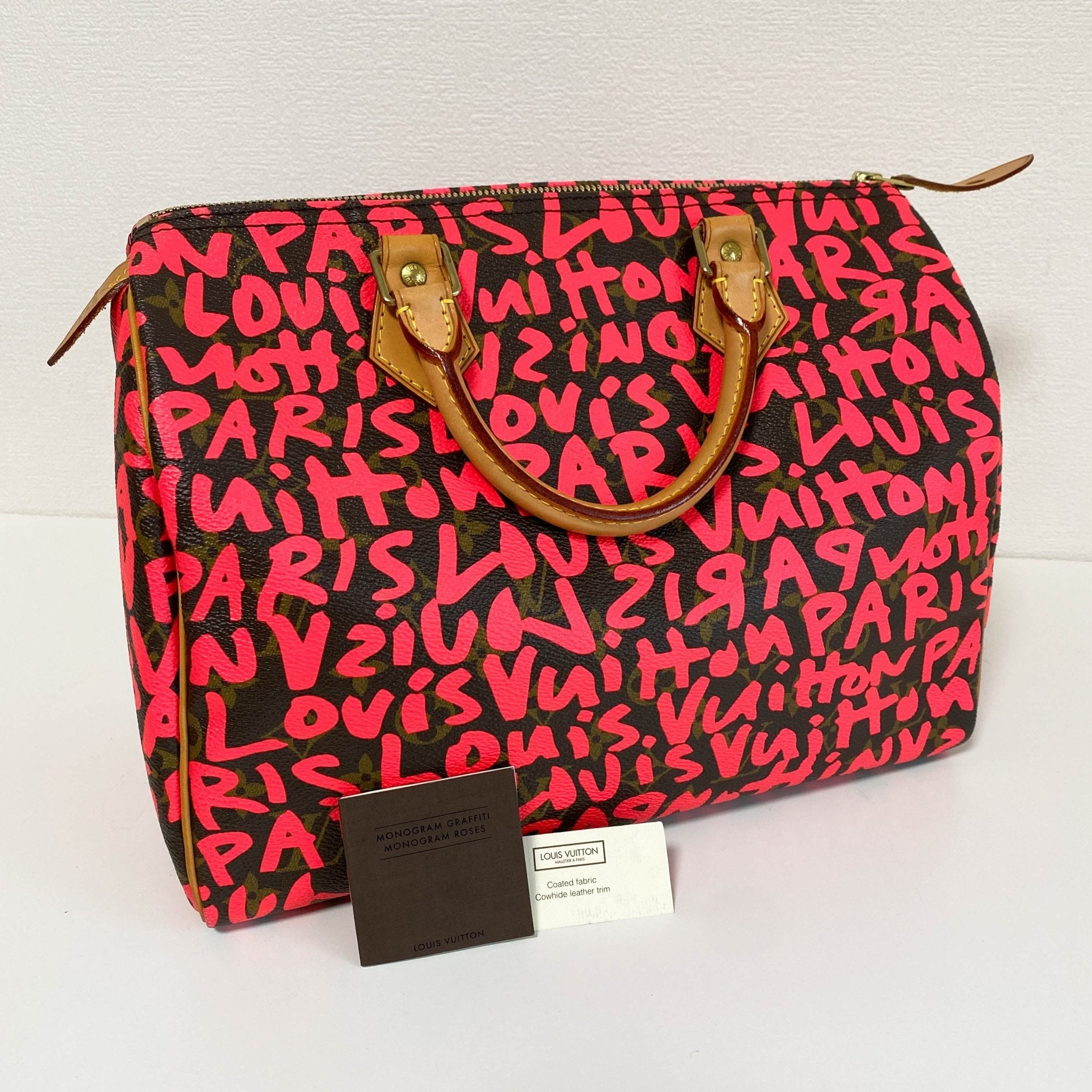 LOUIS VUITTON Louis Vuitton x Stephen Sprouse Monogram Graffiti Speedy 30 Red, in , Sold by HIVE PRELOVED - Handle Bags, ,