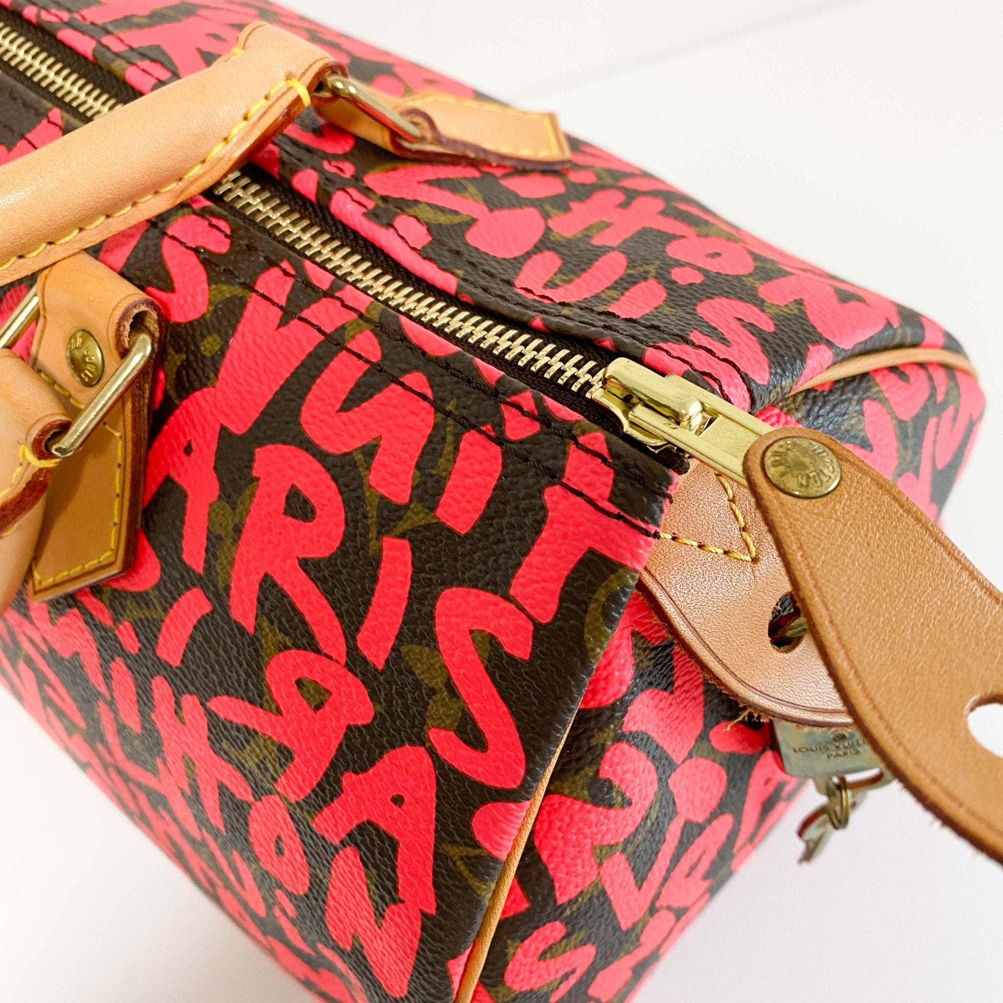 LOUIS VUITTON Louis Vuitton x Stephen Sprouse Monogram Graffiti Speedy 30 Red, in , Sold by HIVE PRELOVED - Handle Bags, ,