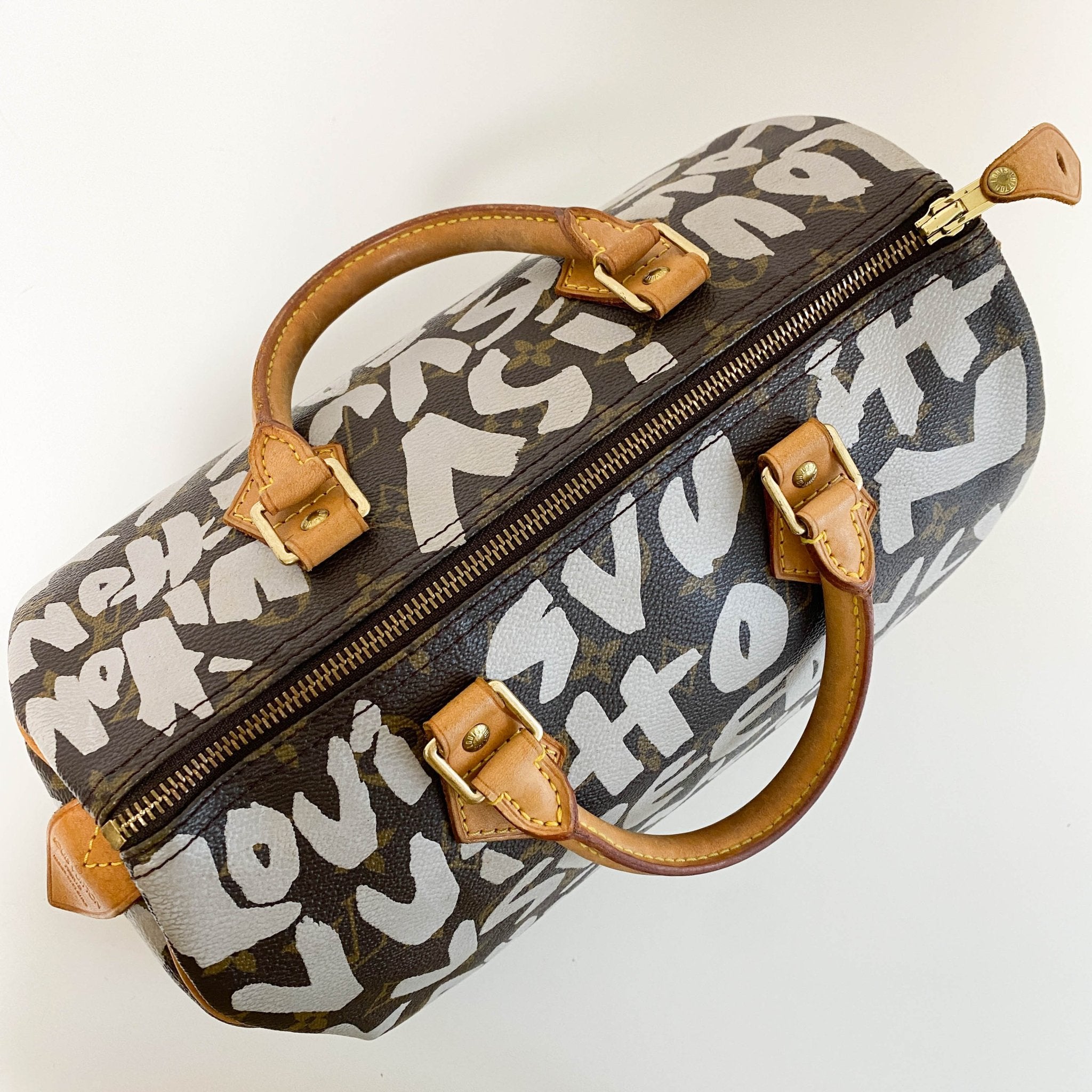 LOUIS VUITTON Louis Vuitton x Stephen Sprouse Monogram Graffiti Speedy 30 White, in , Sold by HIVE PRELOVED - Handle Bags, ,