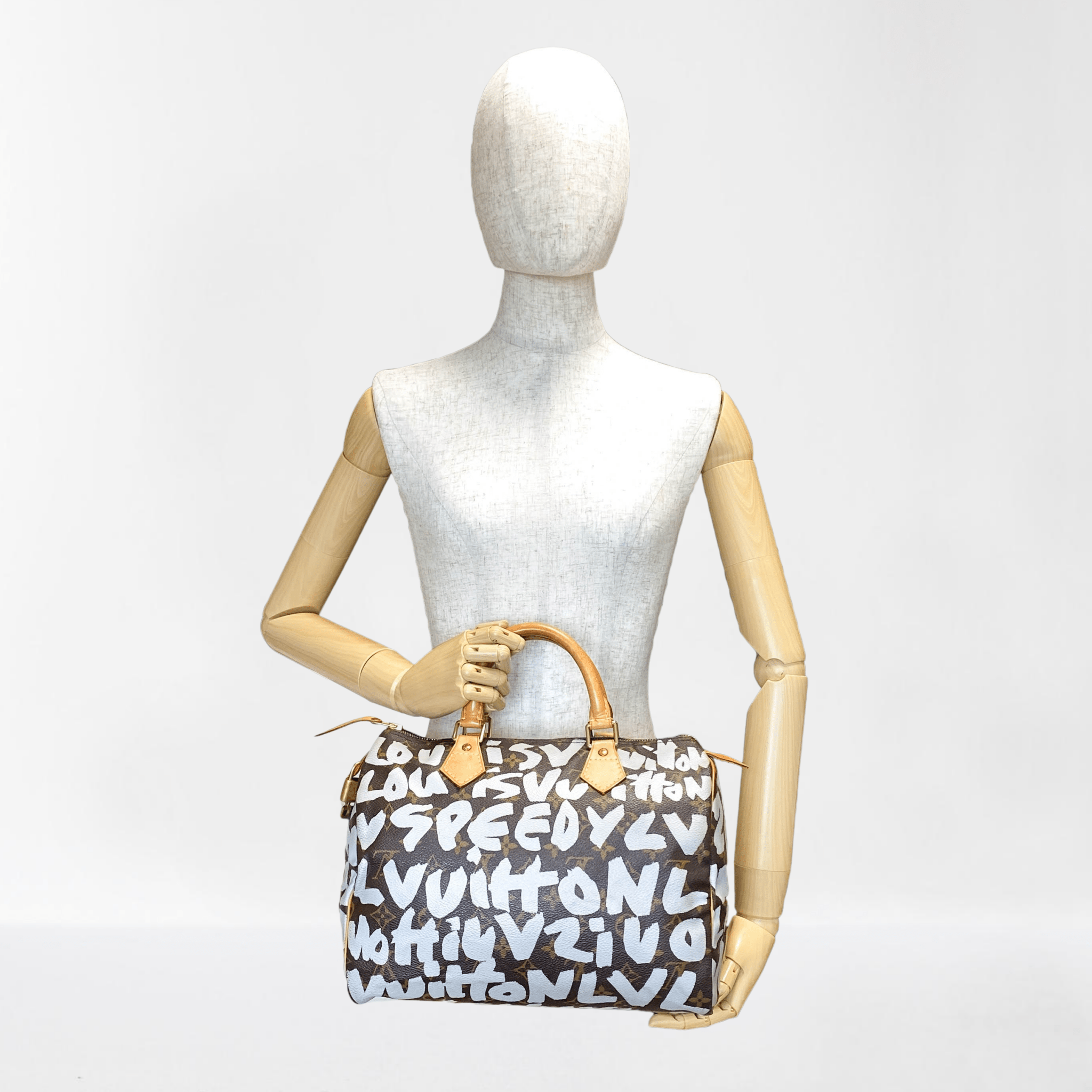 LOUIS VUITTON Louis Vuitton x Stephen Sprouse Monogram Graffiti Speedy 30 White, in , Sold by HIVE PRELOVED - Handle Bags, ,