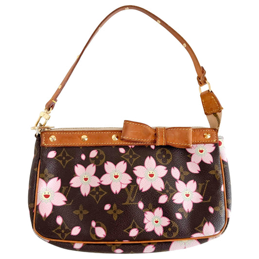 Louis Vuitton x Takashi Murakami 2003 Cherry Blossom Monogram Canvas Pochette Accessoire M92006 in Sold by HIVE PRELOVED