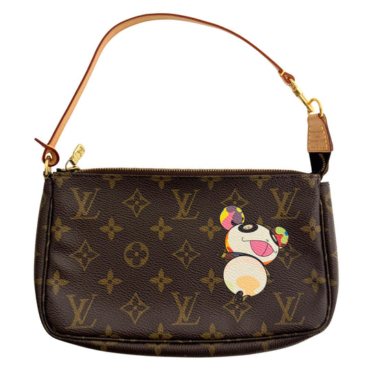 LOUIS VUITTON Louis Vuitton x Takashi Murakami 2004 Monogram Panda Pochette Accessoire M51981, in , Sold by HIVE PRELOVED - Shoulder Bags, ,
