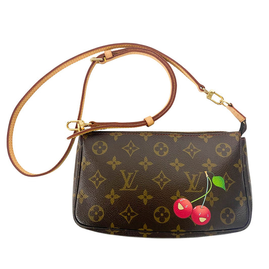 Louis Vuitton x Takashi Murakami 2005 Cerises Monogram Cherry Pochette Accessoire, in Sold by HIVE PRELOVED - Handle Bags